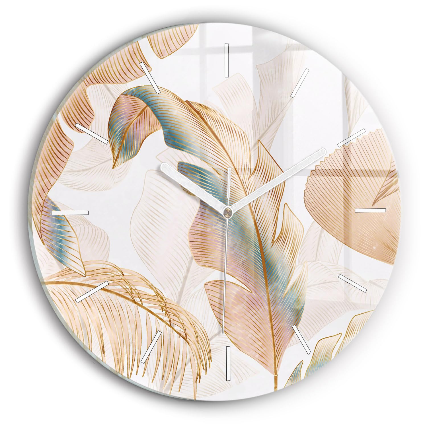 Horloge en verre silencieuse Wallfluent de 30 cm pour oublier le tic-tac dans votre bureau
