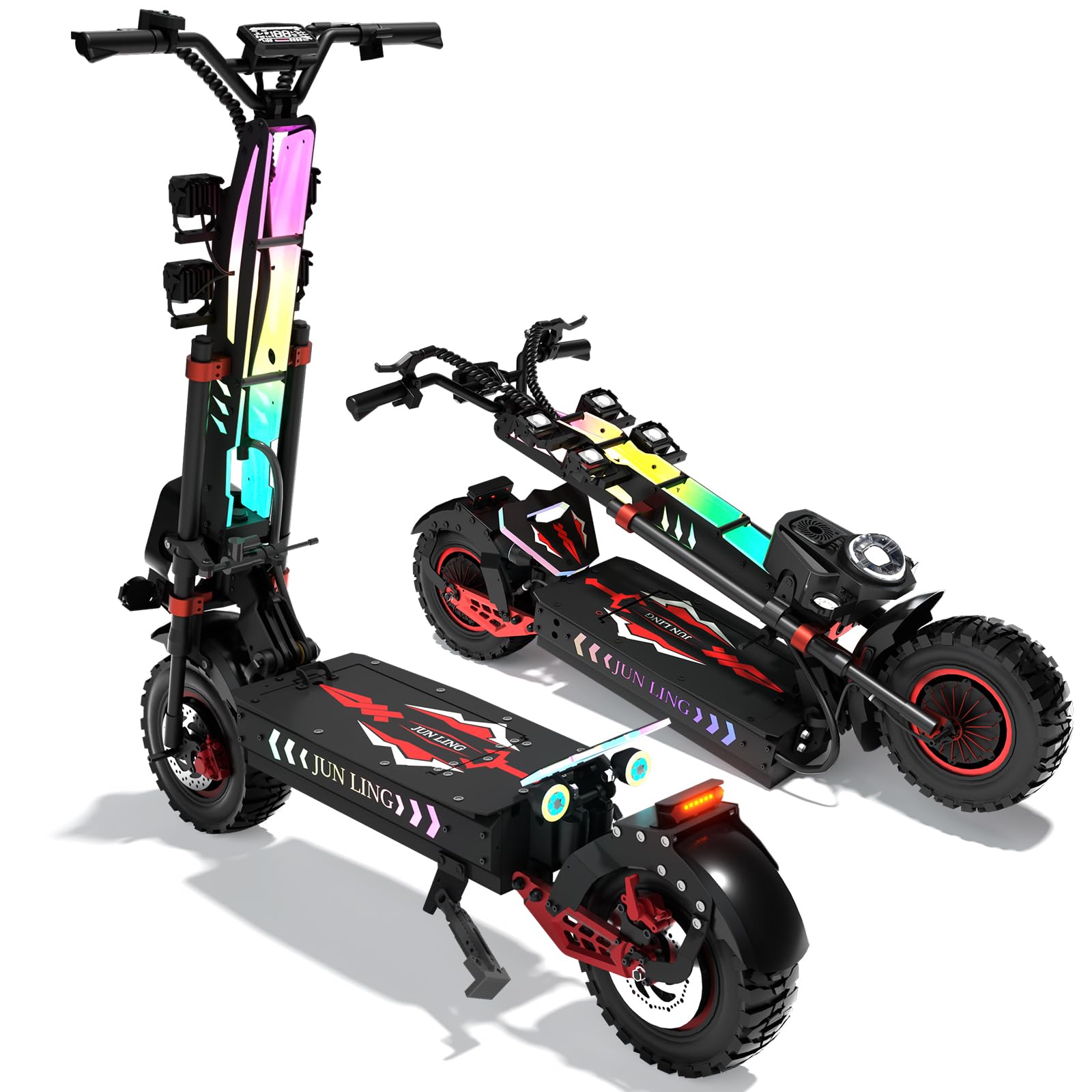 Offroad Electric Scooter 10000W Dual Motor 55 MPH High-Performance 13 Off Road Tires 75-Mile Long Range 60V 40Ah