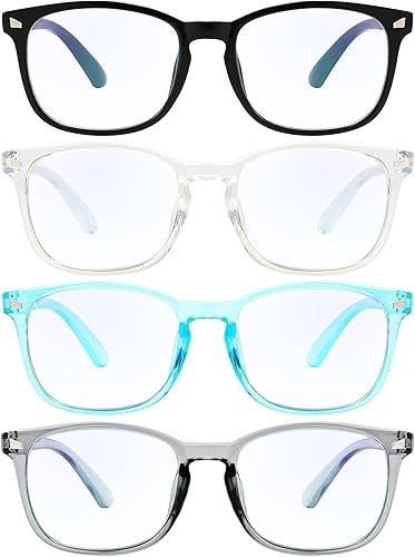 MIGSIR Gafas de Bloqueo de Luz Azul para Computadora y Juegos, Gafas de Moda Falsas que Ayudan a Reducir la Fatiga Visual para Mujeres y Hombres