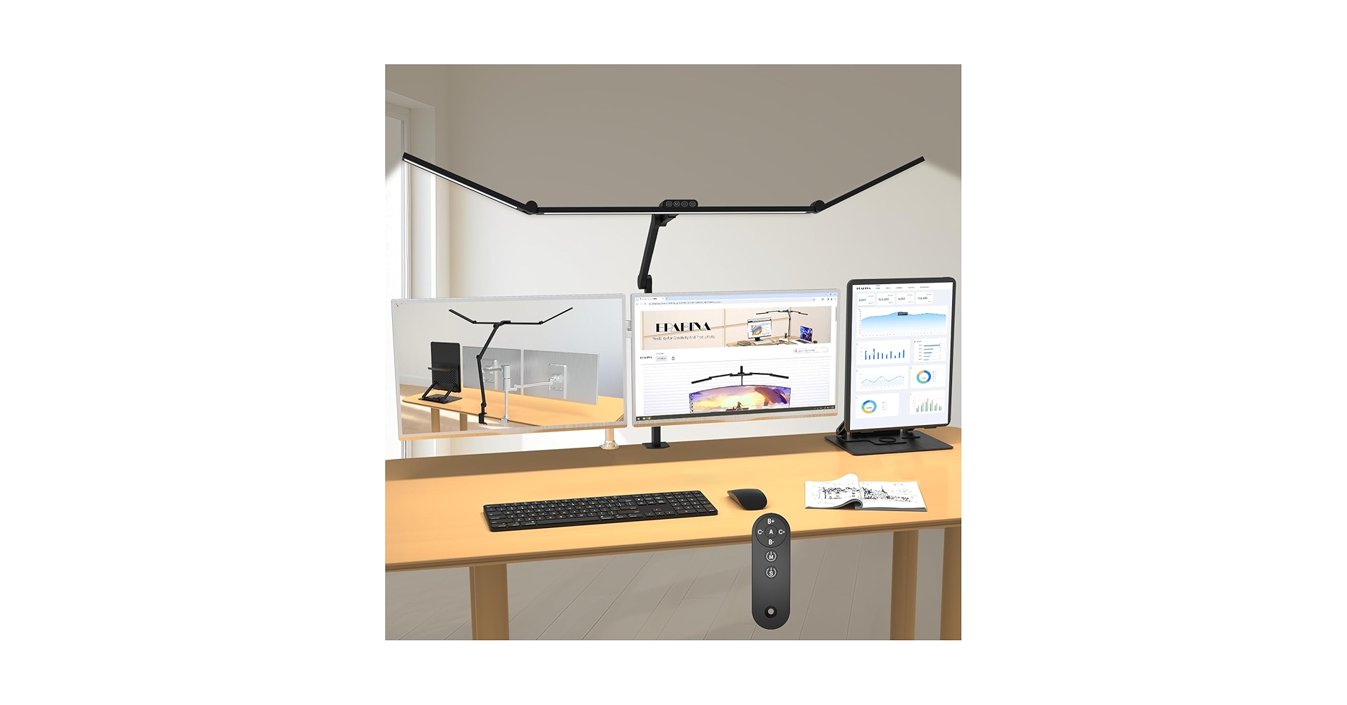 3000 Lumen Ultra Bright Architect Desk Lamp with Clamp, 36W Tall