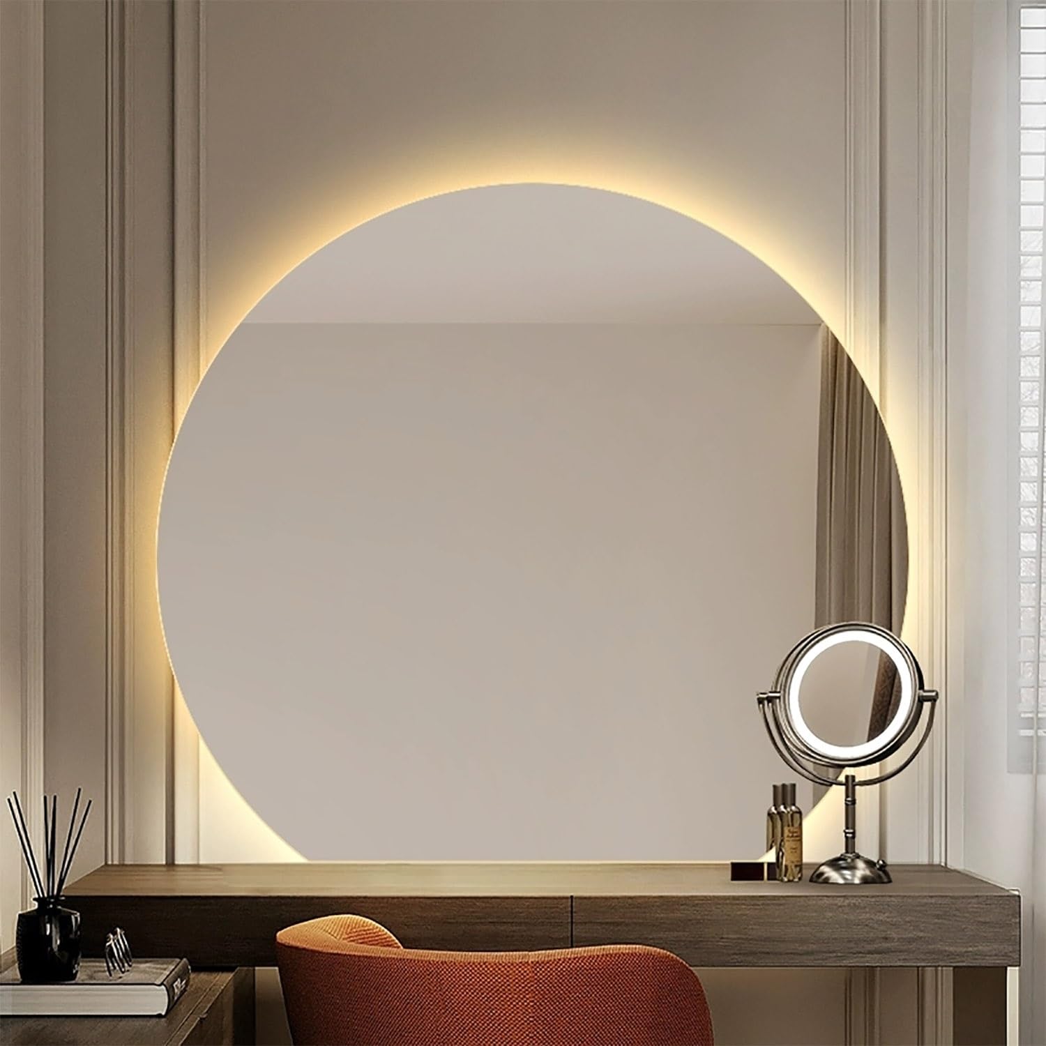 Miroir de salle de bain intelligent anti-buée et tactile led dimmable