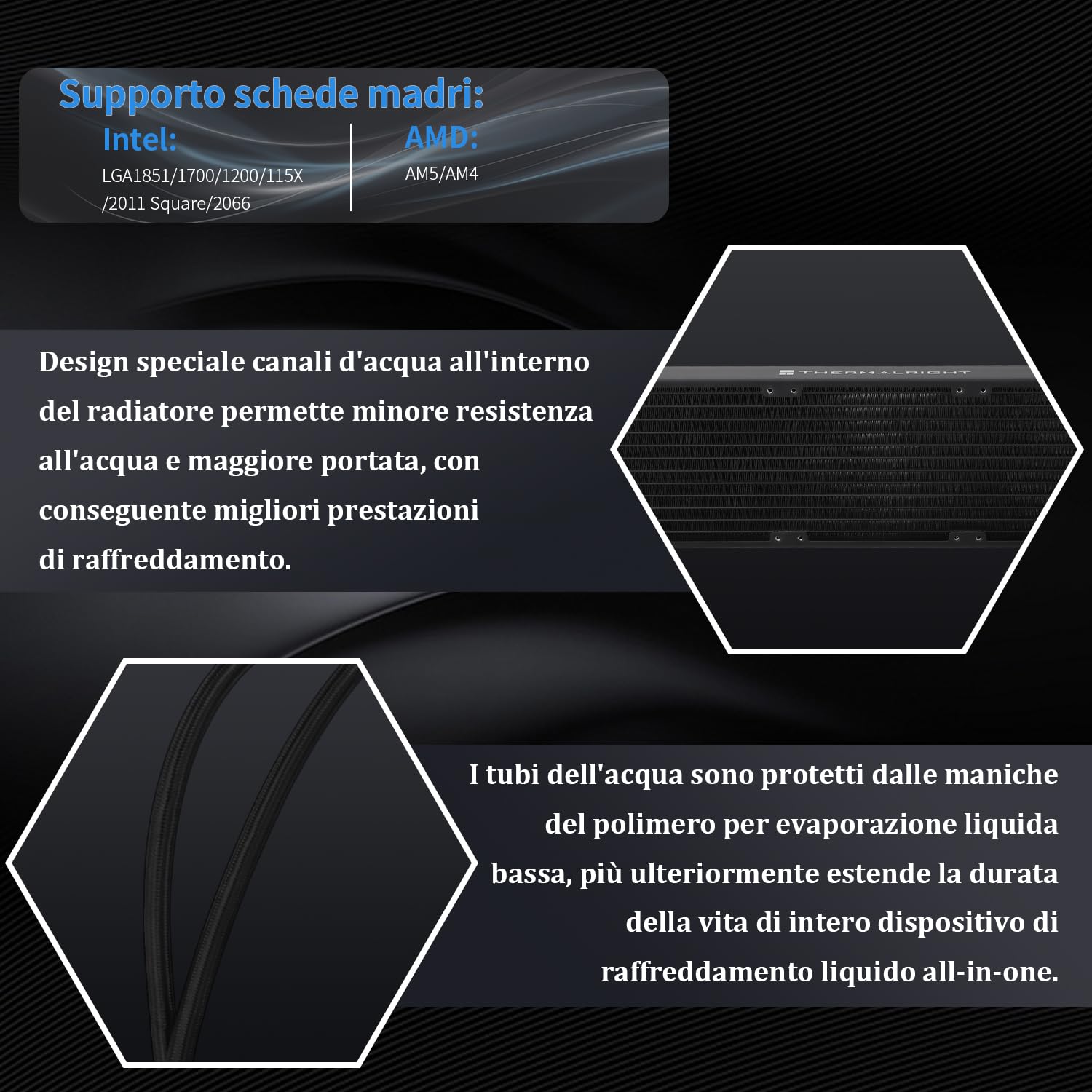 TR Mjolnir Vision 360 ARGB Black-AIO CPU Liquid Cooler, display LCD IPS con risoluzione 320 x 240, per AM4/AM5 e LGA1700/1851, '3,5 pollici'Display LCD assorbente