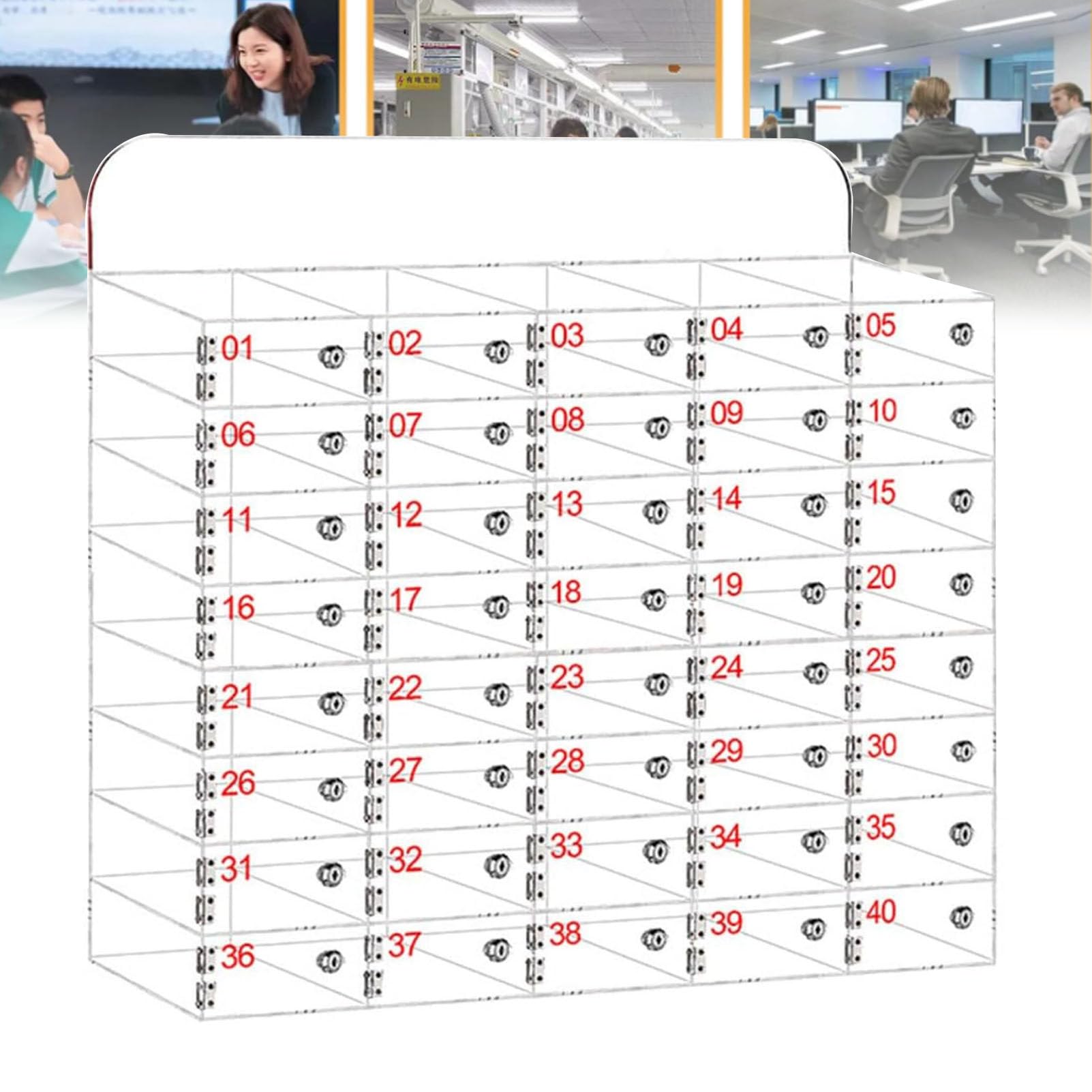 Organizador de pared para dispositivos de bolsillo transparente ideal para clases
