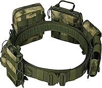 Vista 11 de YAKEDA Molle - Cinturón de batalla con accesorios – Cinturón táctico de combate Airsoft resistente (8 piezas)
