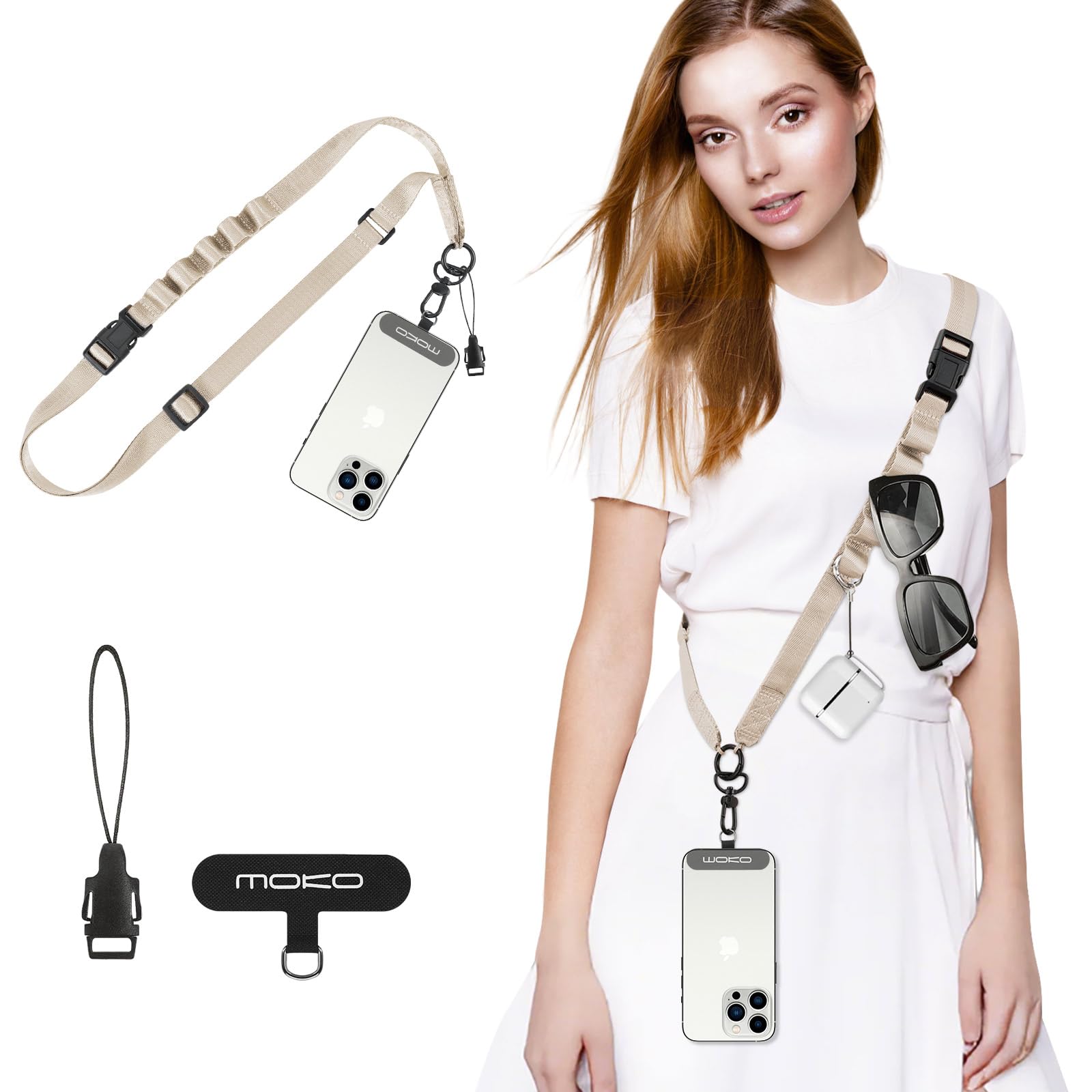 Amazon.com: MoKo Universal Phone Lanyard, Nylon Adjustable Cell Phone ...