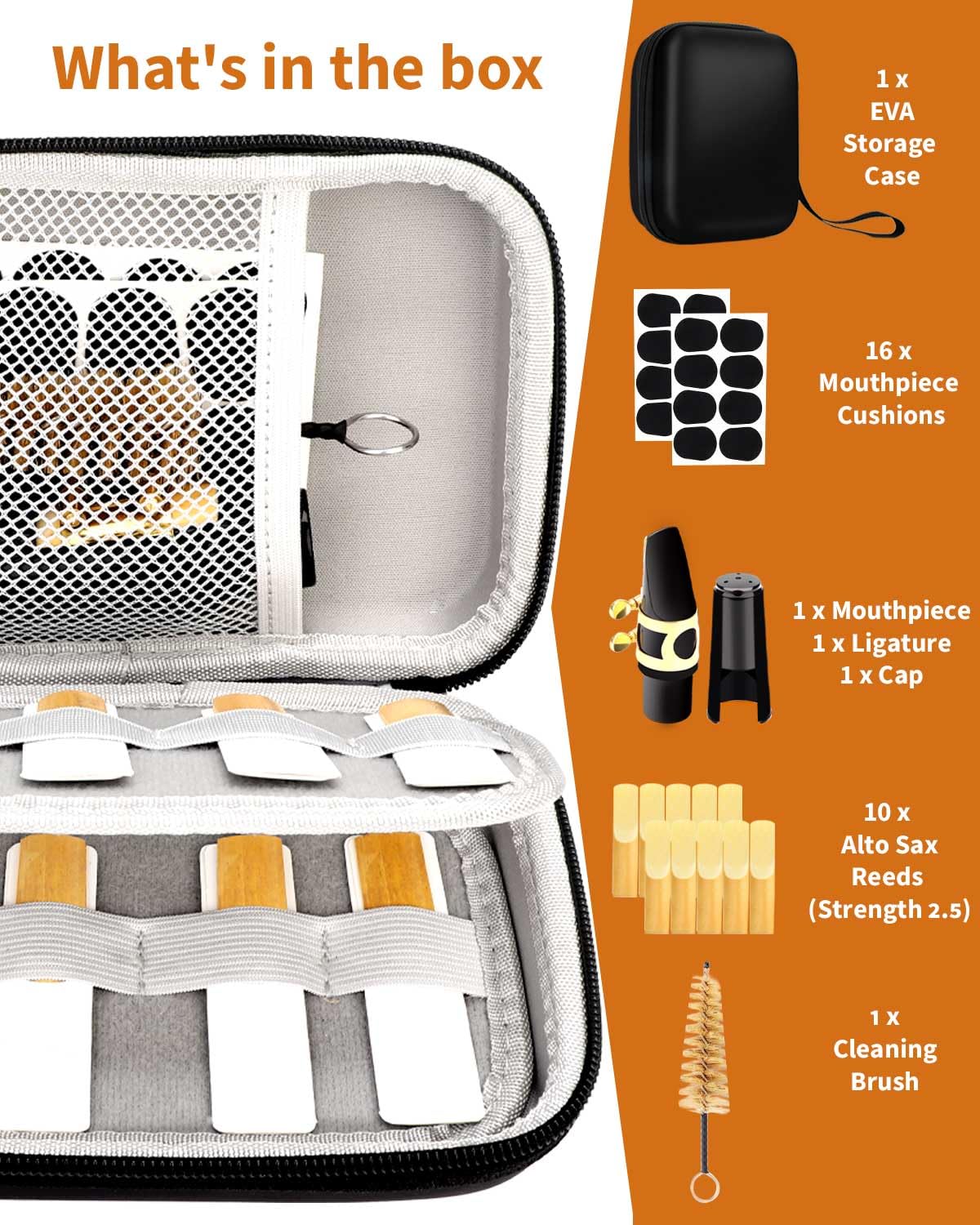 Amazon.com: LMS Alto Saxophone Mouthpiece Kit with EVA Storage