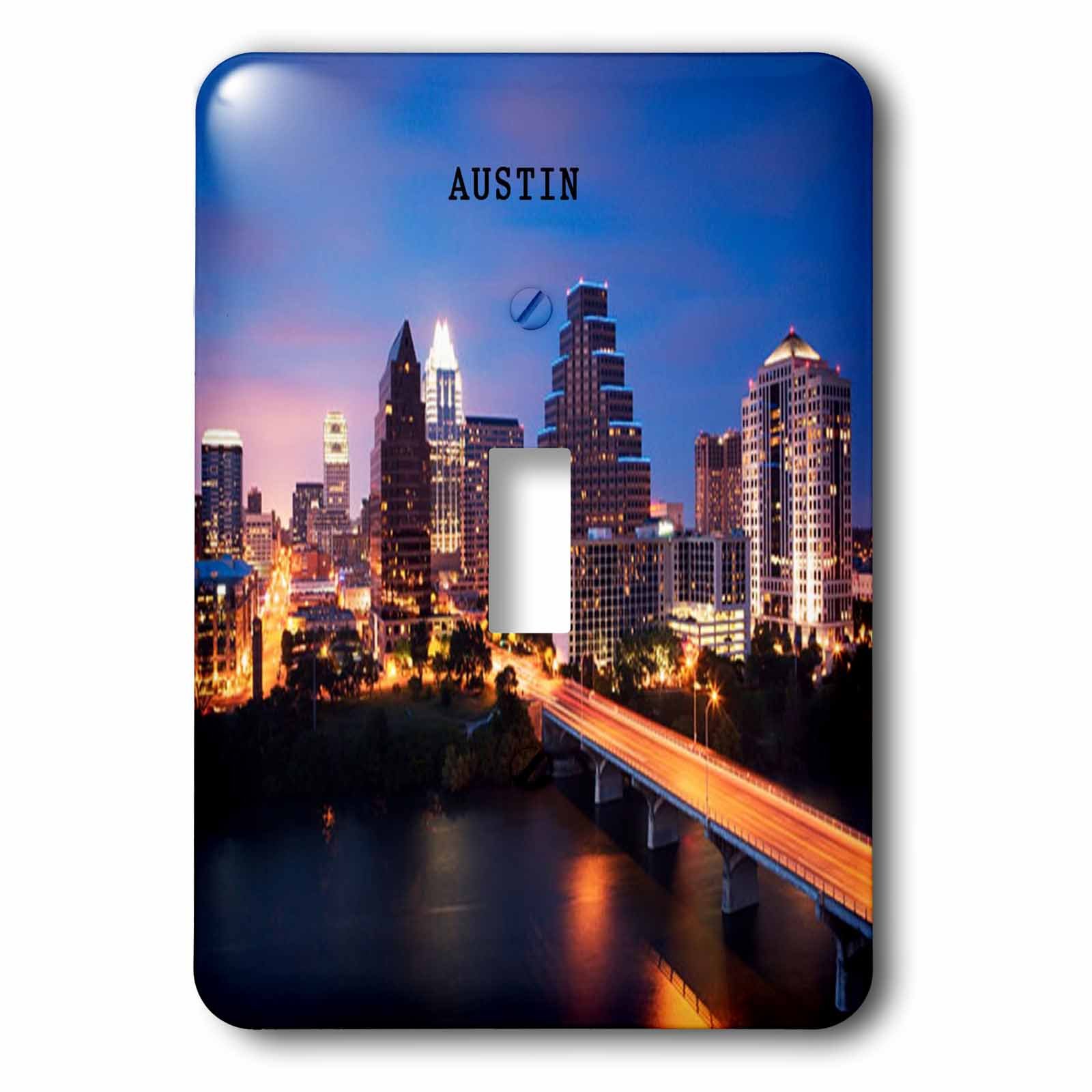 Austin Texas Interrupteur à bascule simple 3dRose LSP_62232_1 décoratif