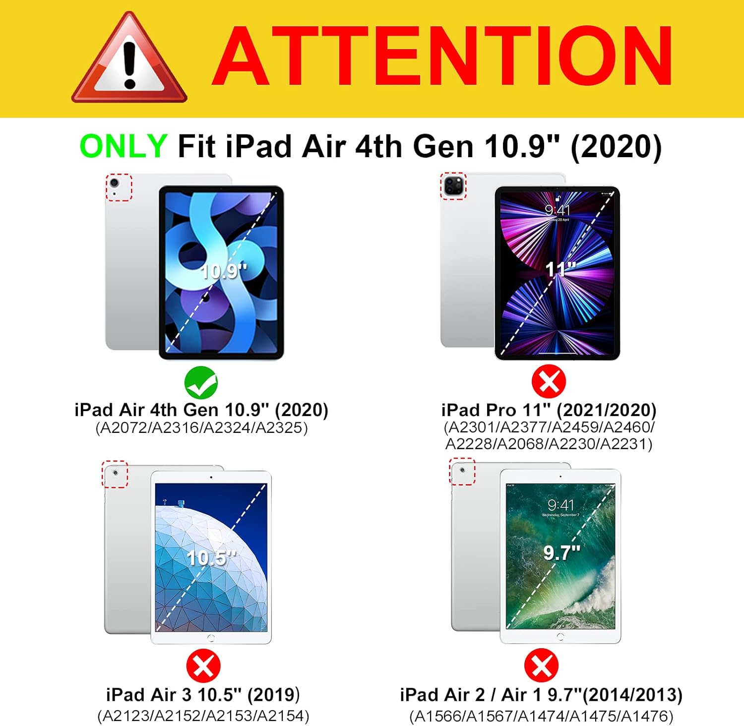 Fintie Case for iPad Air 4 10.9 Inch 2020 with Pencil Holder, Multi-Angle Viewing Cover [Supports Pencil 2nd Gen Charging] with Pocket, Auto Sleep/Wake for iPad Air 4th Generation, Emerald Marble : Electronics