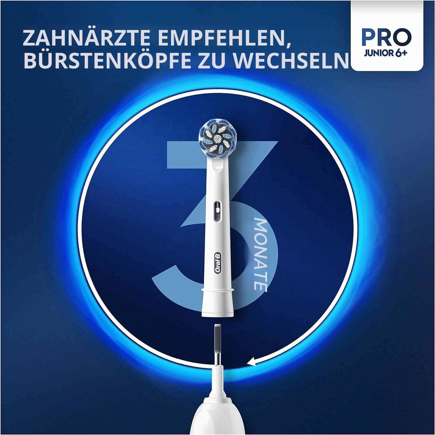 Oral-B Pro Junior Elektrische Zahnbürste für Kinder, Geschenke für Kinder, 1 Zahnbürstenkopf, 3 Modi mit kinderfreundlichem, sensiblen Modus, für Kinder ab 6 Jahren, 2-poliger UK-Stecker, Grün