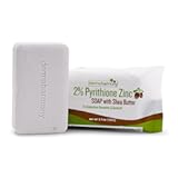 2% Pyrithione Zinc Shea Butter Bar Soap for Seborrheic Dermatitis and Dandruff (3.7 oz)