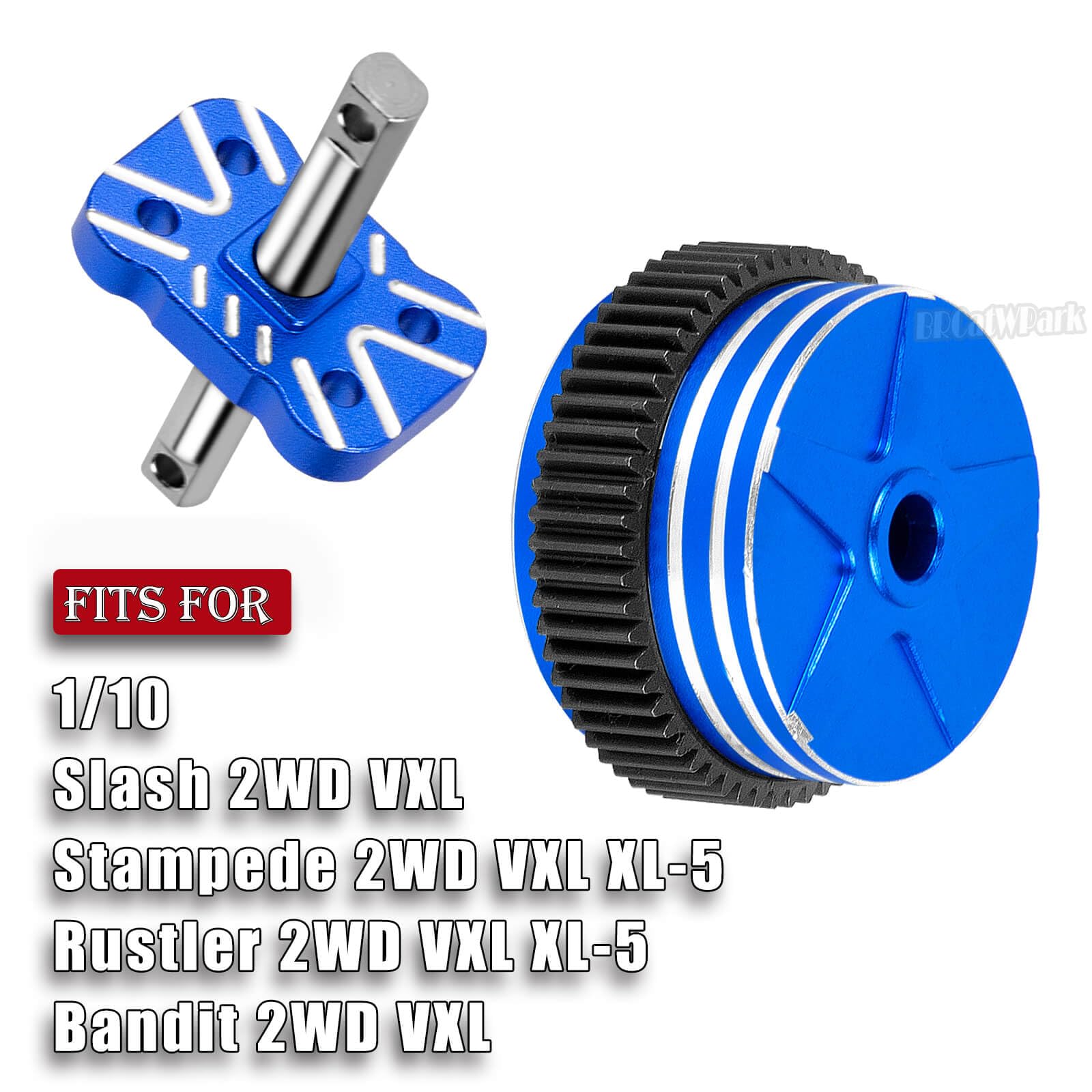 BRCatWPark RC Differential Locker Spool Diff Case Mounts & Differential Case Upgrades Part for 1/10 Slash 2WD VXL/Stampede 2WD VXL XL-5/Rustler 2WD VXL XL-5/Bandit 2WD VXL,Navy Blue