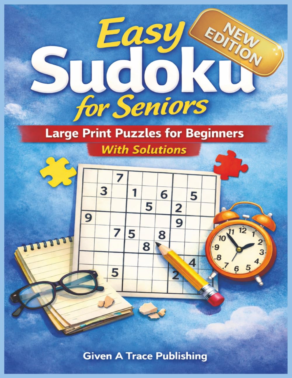 Easy Sudoku for Seniors: Large Print Puzzles for Beginners with Solutions