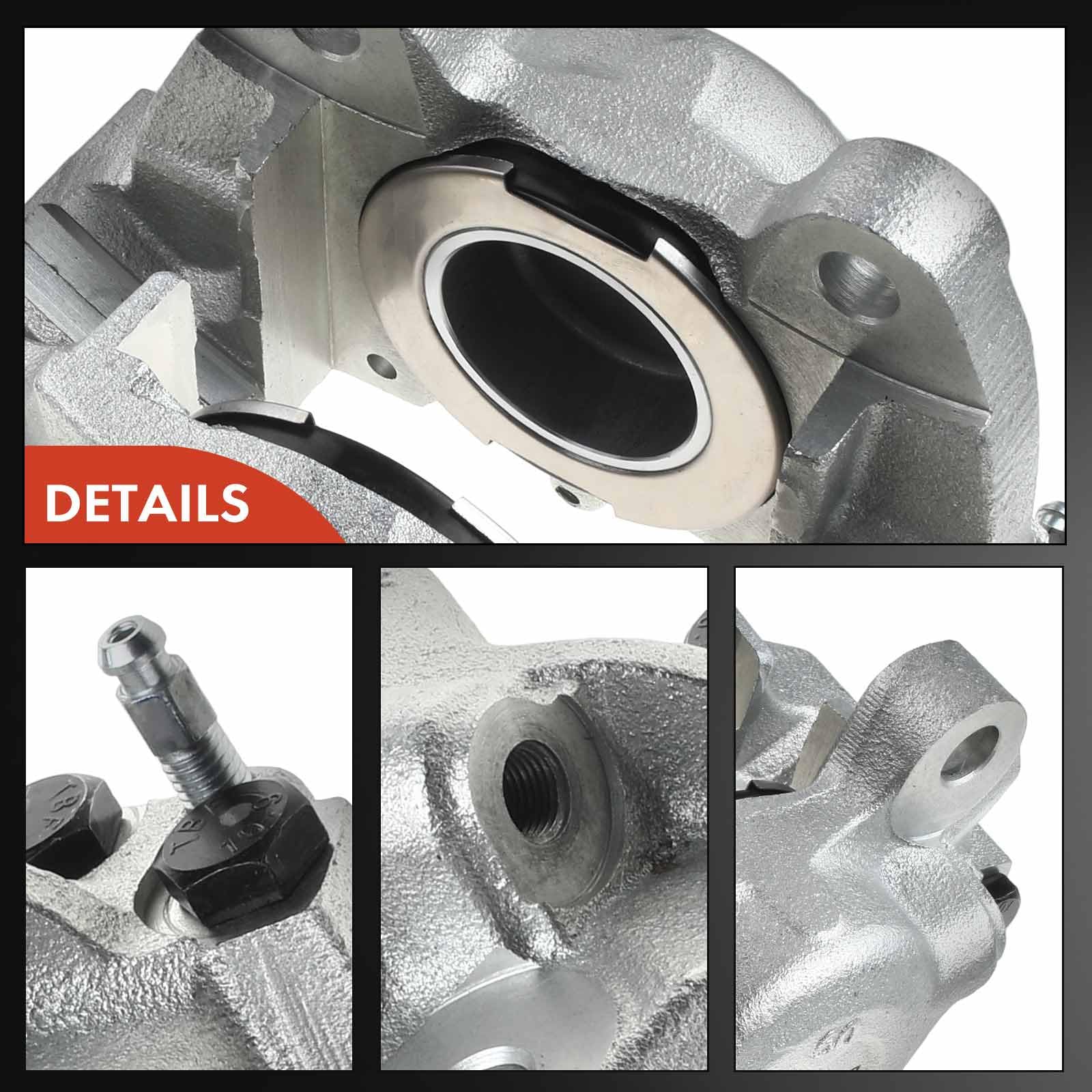 Frankberg 2x Bremssattel Bremszange Hinten links rechts Alum.i.n.i.um mit Halter（Lochabstand Halterung 90mm) Kompatibel mit E-Klasse W212 200-500 Replace# 2124230381