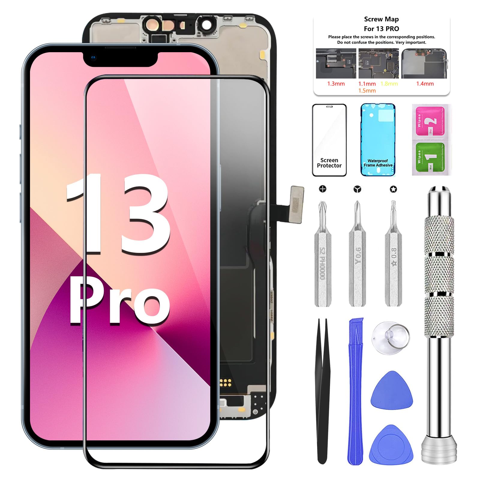 for iPhone 13 Pro Screen Replacement Kit 6.1
