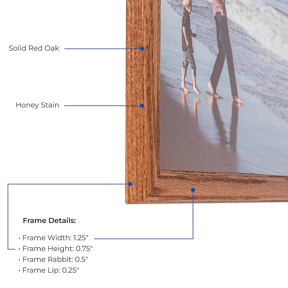 Amazon.com - ArtToFrames 18x32 inch Honey Stain on Solid Red