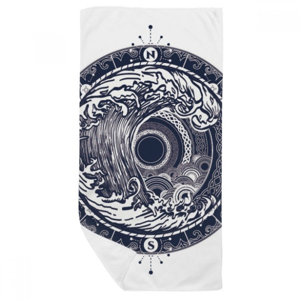Serviette de bain douce vagues pour peaux sensibles