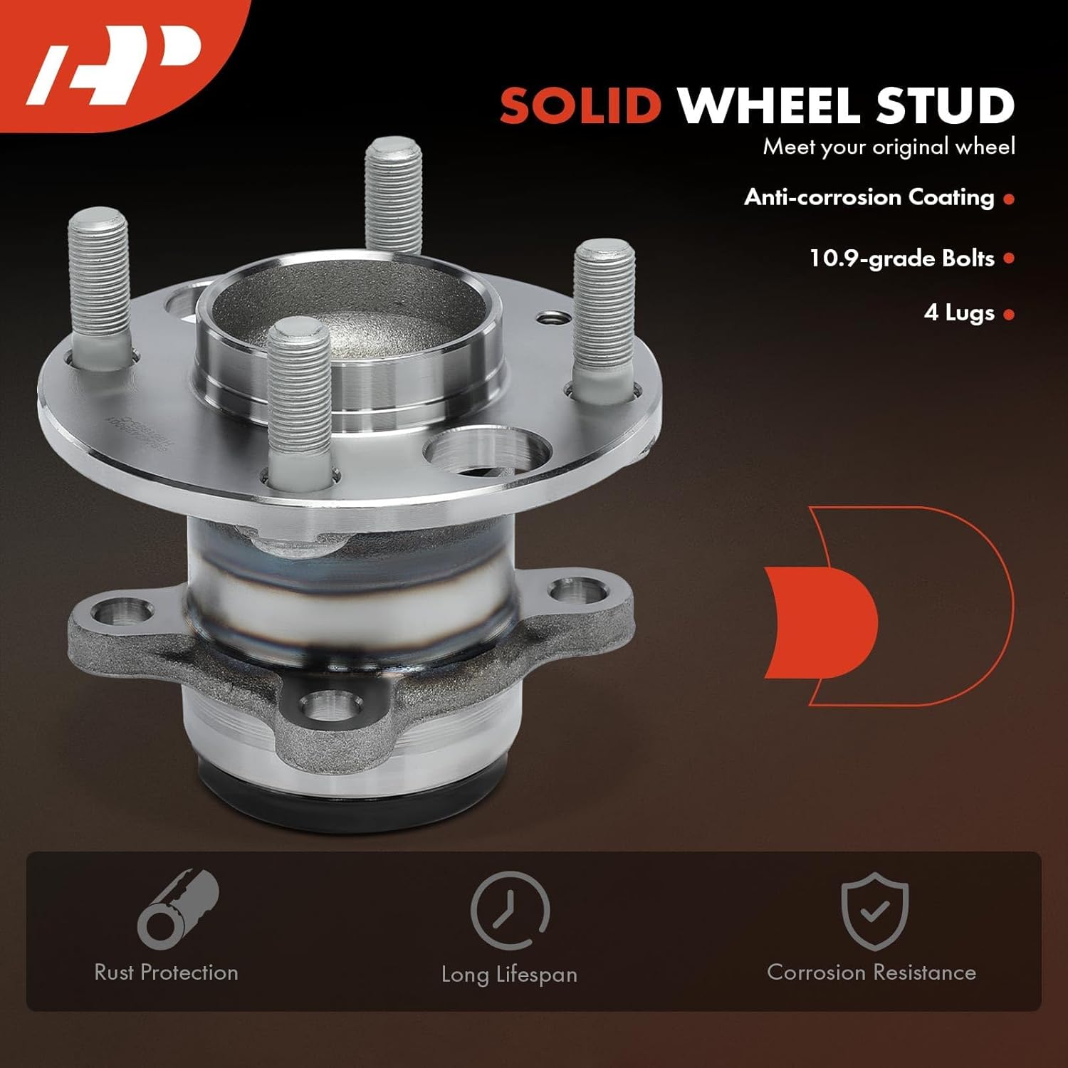 A-Premium 2 x Rear Wheel Bearing and Hub Assembly with 4-Lug Compatible with Nissan Versa 2020-2024, Kicks 2018-2024 - Image 7