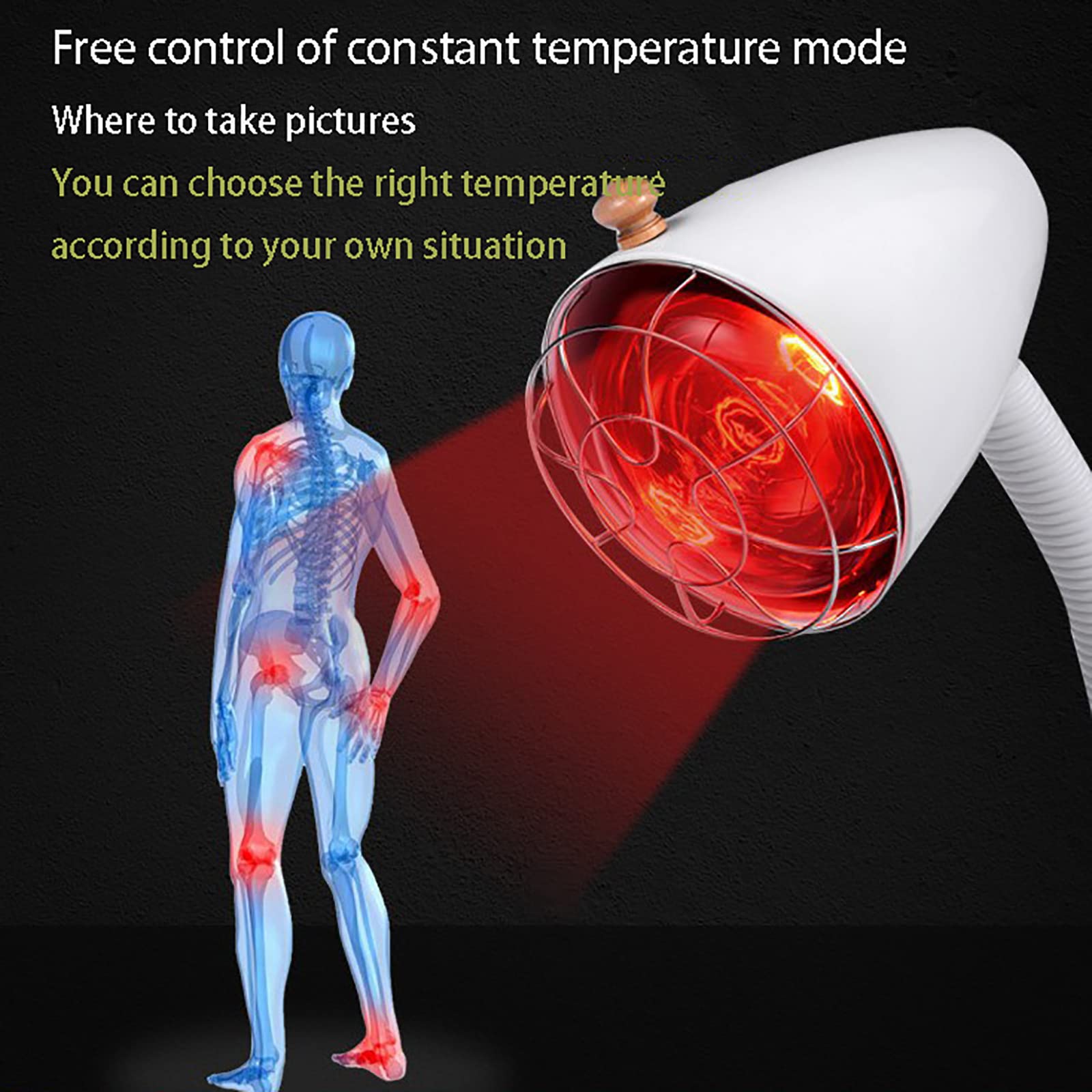 Amazon | 赤い電球の加熱装置 - 足の赤外線, 赤外線ポータブルホーム