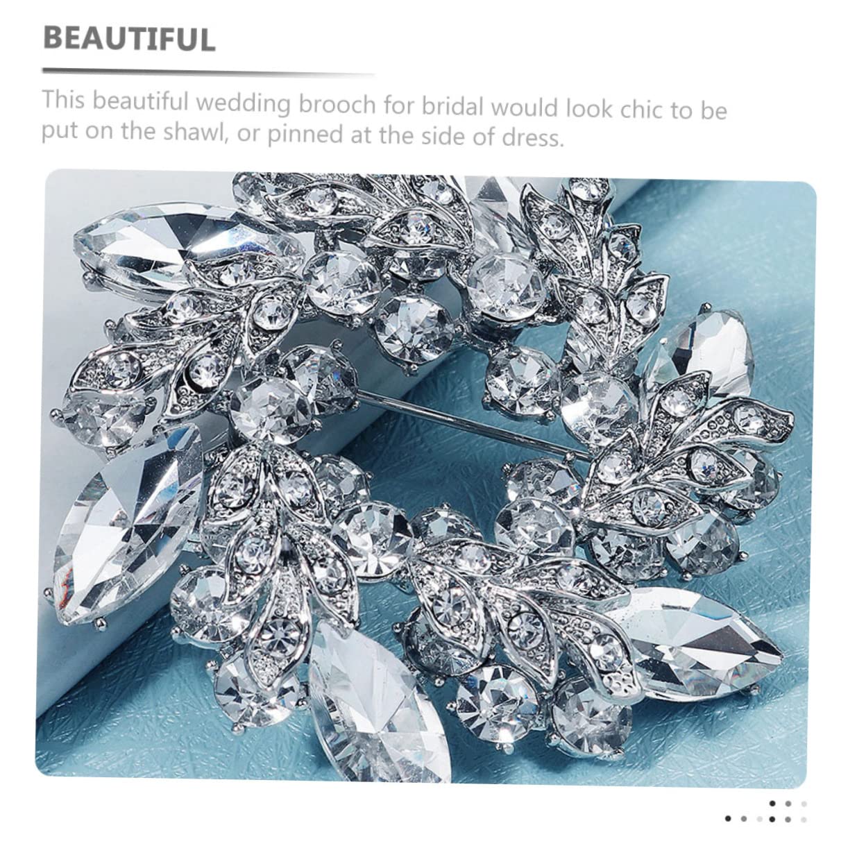 Veemoon Ansteckbrosche Große Broschen Für Frauen Zugnadel Für Hochzeitskleid Frauen Bräute Schmuck Blumenstrauß Broschennadeln Strassbroschen Für Damen Braut Strasssteine