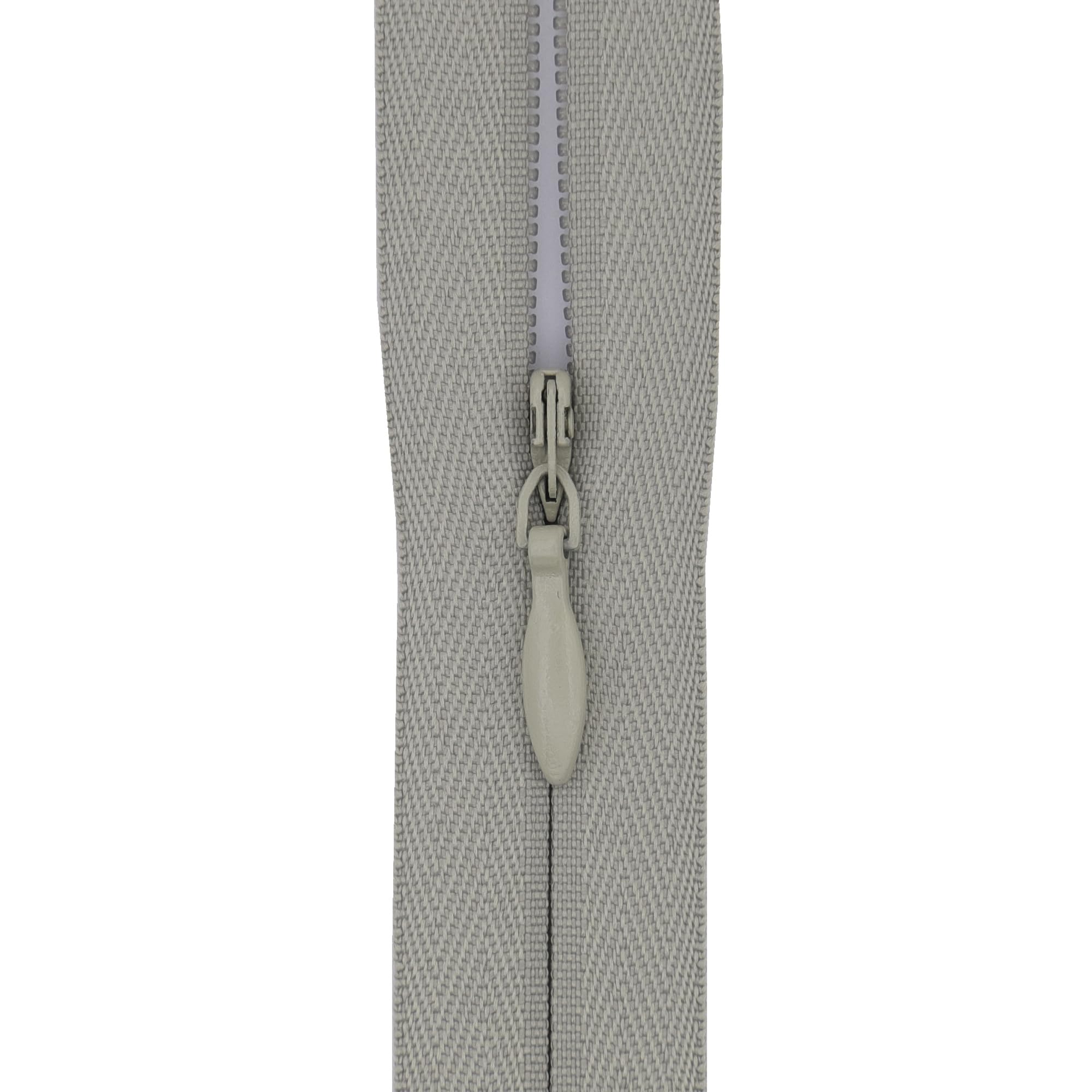 #3 Invisible Zip 22 Inch (56cm) – Close-End-with Woven Tape for Bridal Gowns, Maxi Dresses & Large Upholstery - Hidden Nylon Zips for Tailoring & Decor -5 Zips (Stone Grey)