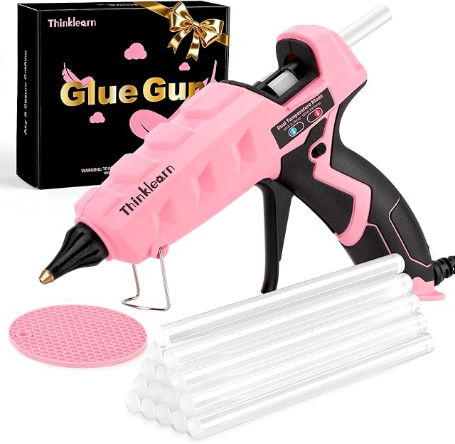 Hot Glue Gun taille pleine, 60/100W Gun à double puissance avec 15 Sticks de colle(7/16''), kit de gros pistolet à colle, pistolet à coller chaud et bâtons pour l'artisanat, les arts, DIY et des réparations à domicile