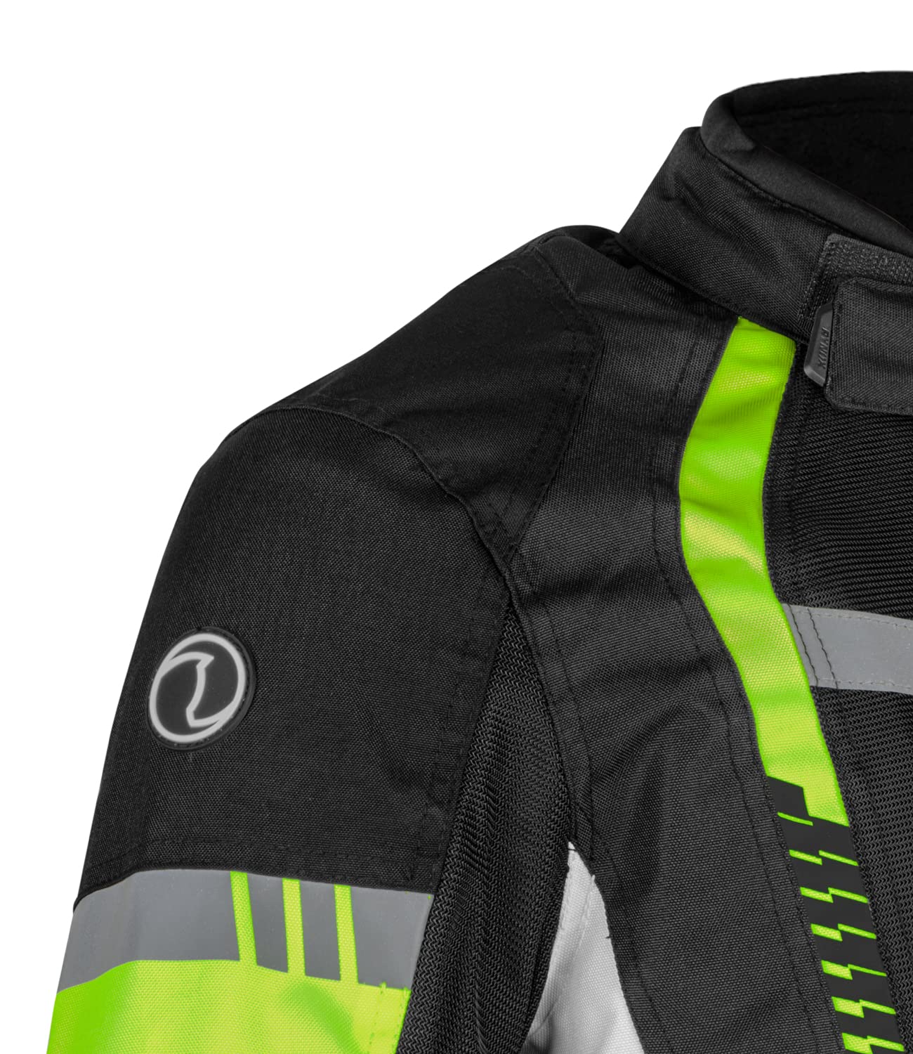 Rynox Tornado Pro 4 Jacket - CE Certified Class A | Motorcycle Riding Jacket with Impact Protection and Abrasion Resistance - Black Hi-Viz Green, 2XL - Image 4 thumbnail