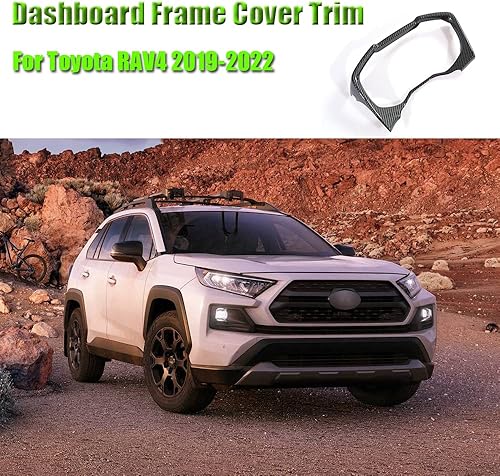 Miniatura 9 de BOYOUS Marco de tablero de consola central de ABS, cubierta de instrumentos, accesorios de decoración interior para Toyota RAV4 2019 2020 2021 2022