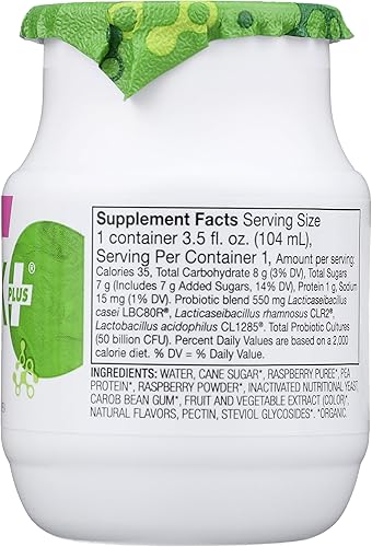 Miniatura 7 de Bio-K Plus Probiótico orgánico de guisantes fermentados de frambuesa, 3.5 FZ