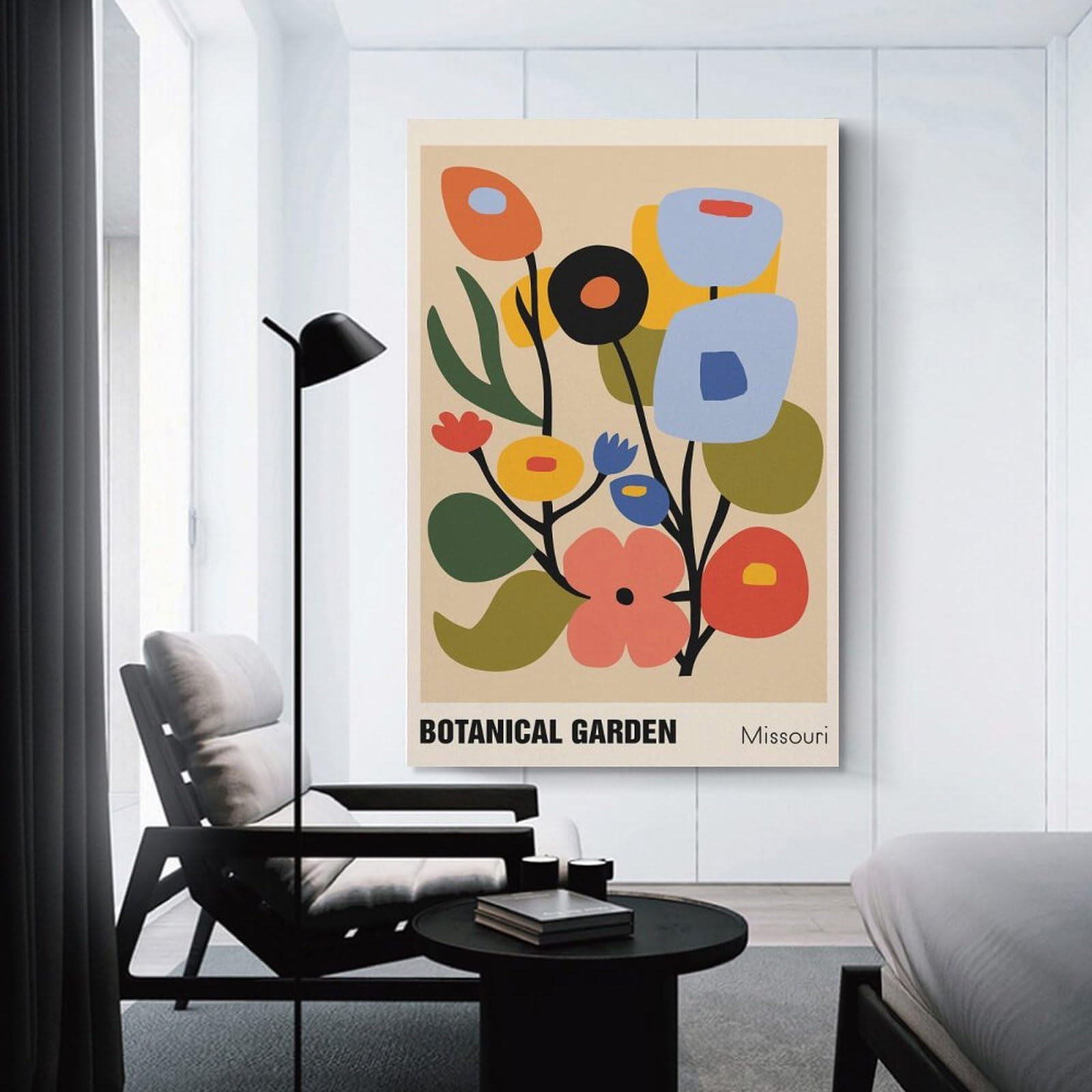 Junmoney Room Decor Wall Art Botanical Garden Missouri Abstract Art, 08x12inch(20x30cm), for Wall Displays, Bedrooms Or Room Updates, A Versatile Canvas Print for Layering