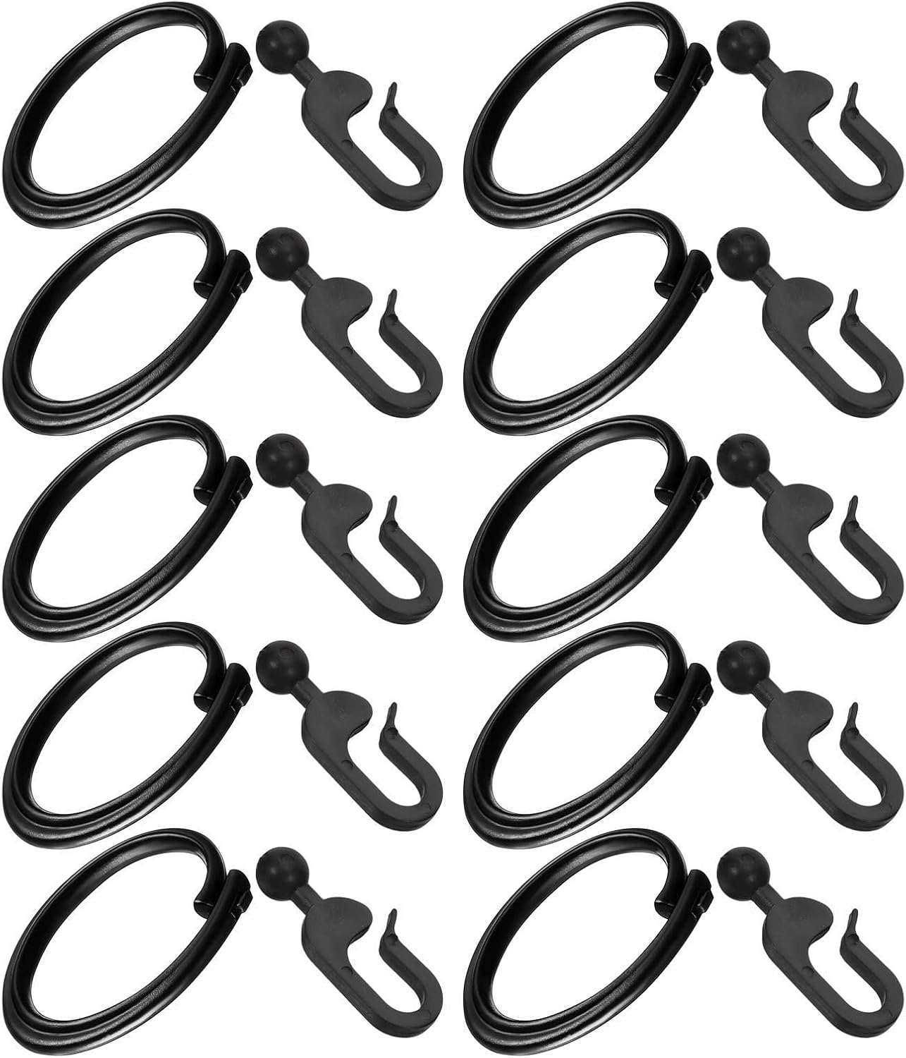 Zerodeko 80pcs Plastic Gazebo Curtain Track Hooks for Patio Shade Netting