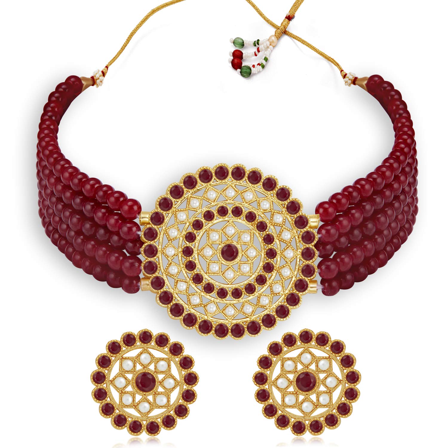 See full amazon price history chart for Sukkhi Incredible Gold Plated Maroon & White Pearl Choker Necklace Set For Women (Skr70453), Free Size Sukkhi Incredible Gold Plated Maroon & White Pearl Choker Necklace Set For Women (Skr70453), Free Size (B08WCLRHVX) Amazon Price History, Amazon Price Tracker