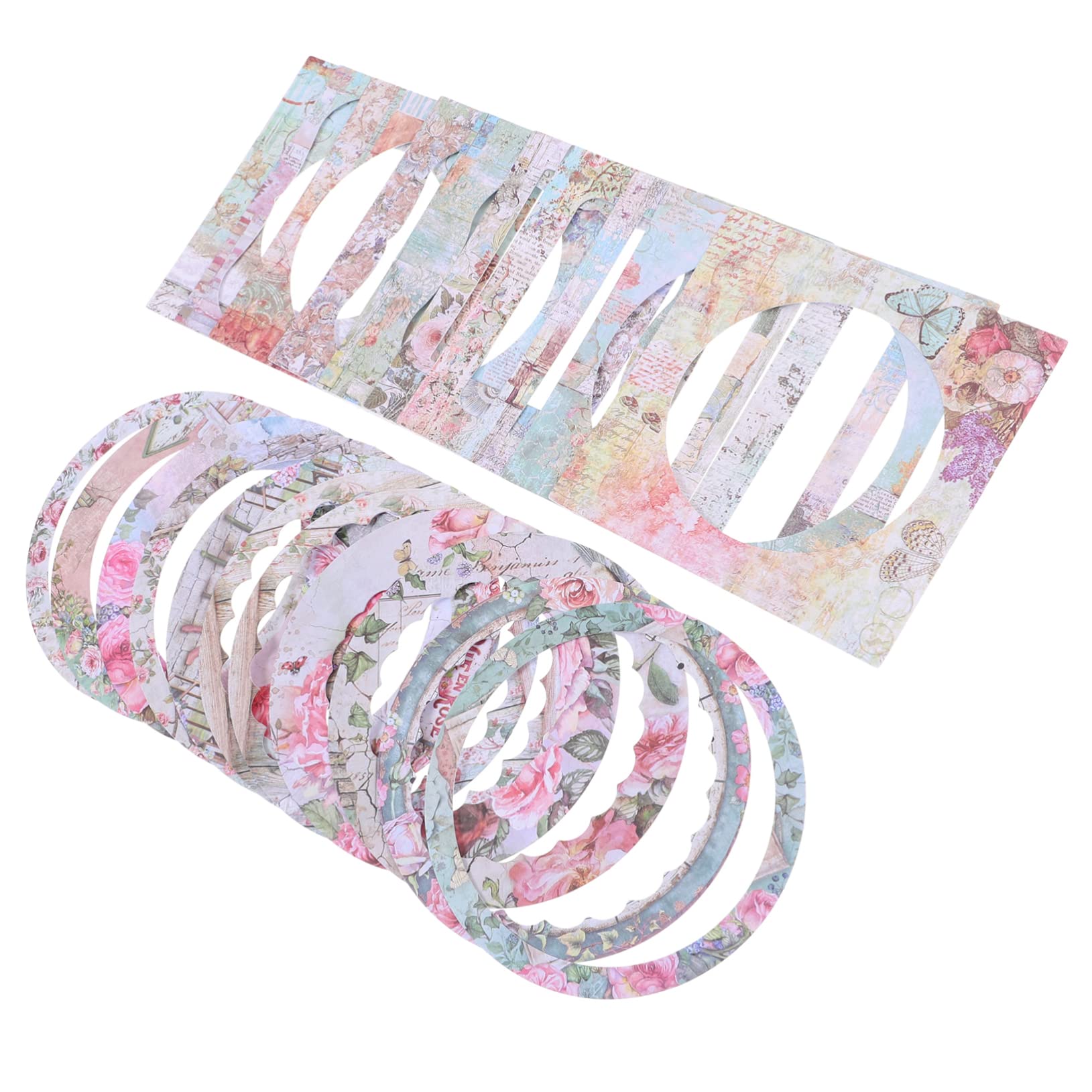 NUOBESTY 10sets Carta Decorativa per Scrapbook Materiale per Finestra Creativa per Album e Artigianato Manuale