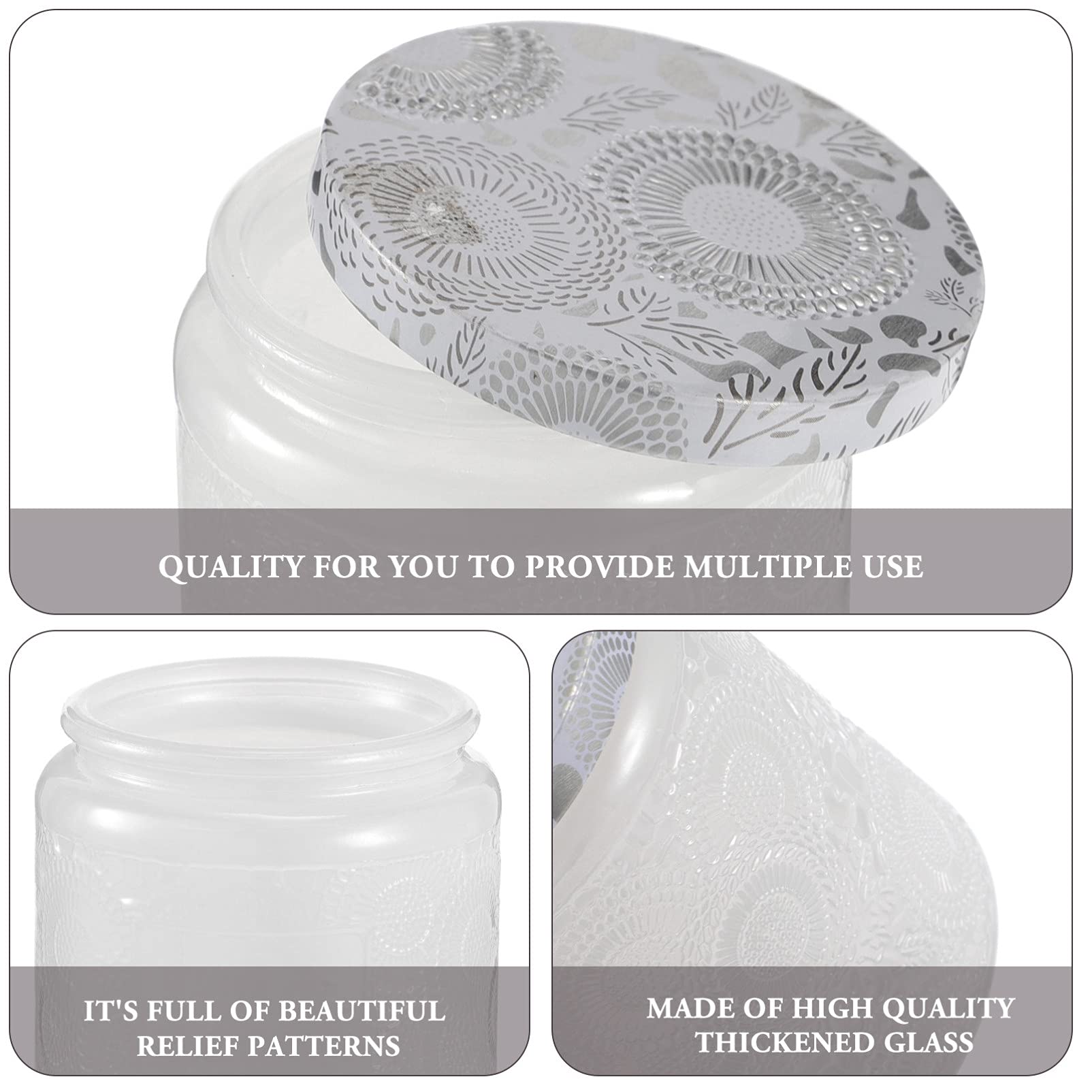 NUOBESTY Samodzielnie wykonany kubek na świece, 6 sztuk, średnia, biała porcelana, odporne na wysokie temperatury, tłoczone, do produkcji świec, przechowywania, salonu, biura