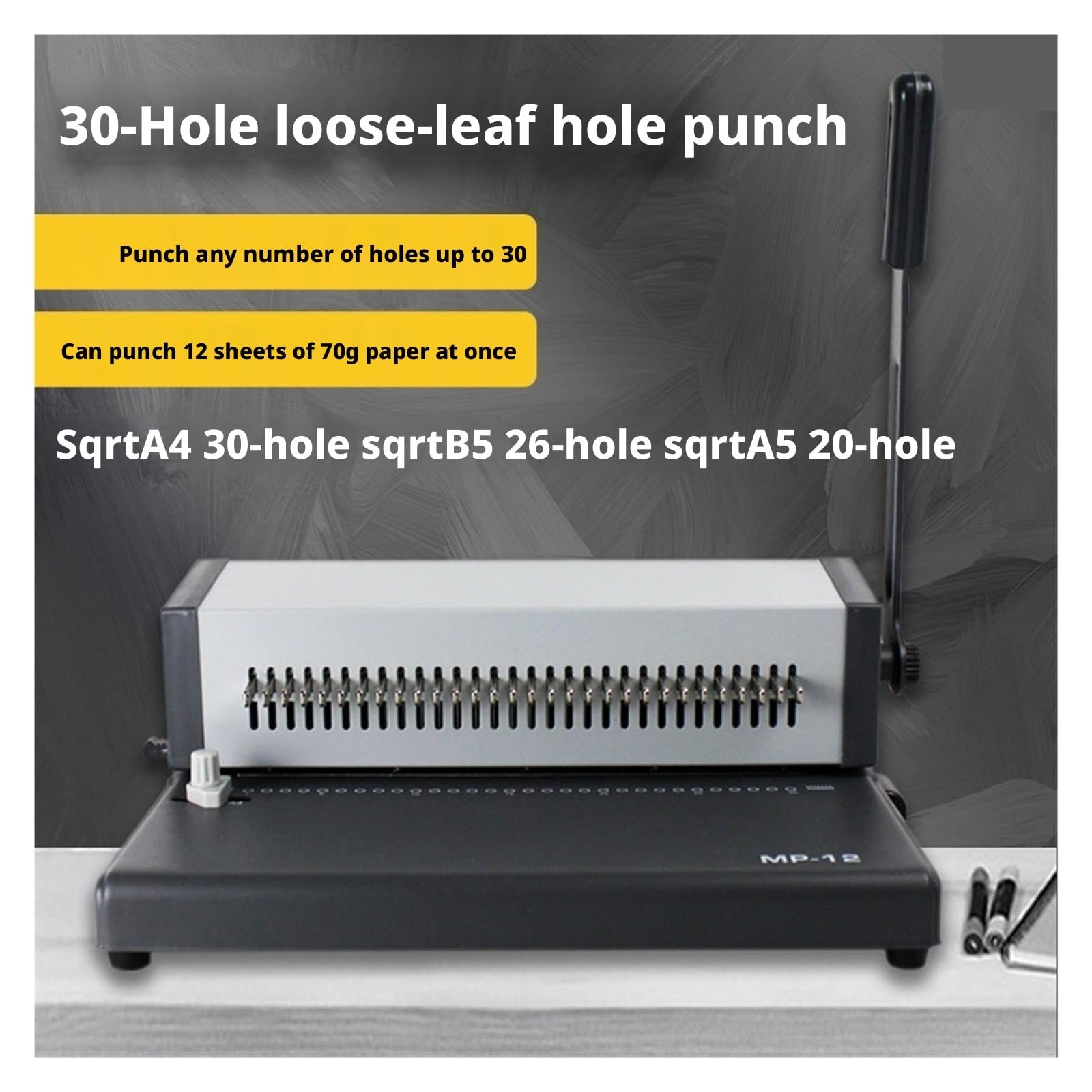 Manuale A4 Hole Punch Wire Binding Machine per rapporti, contratti, libro che fa ufficio scuola casa