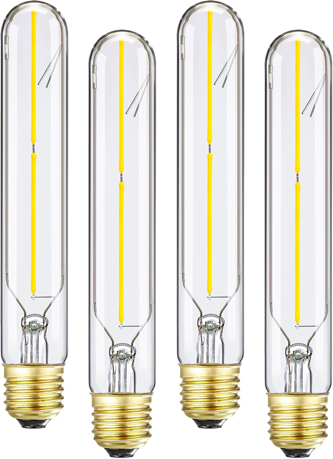 T10 LED Bulb 4W Equal E26 LED Bulb 40 Watt dimmable Neutral White 4000K E26 Edison Bulb AC120V 400lm Tubular Light Bulb T9 for Rustic Pendant,Island,Chandeliers,Wall sconces Pack of 4 4w=40w 4000k Daylight