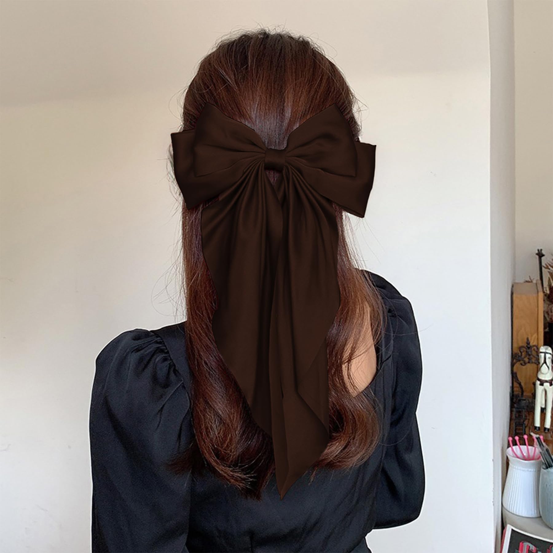 Amazon.com : Big Hair Bows with Long Tail 2PCS Brown Bow Hair Clip Amazon.com : Big Hair Bows with Long Tail 2PCS Brown Bow Hair Clip