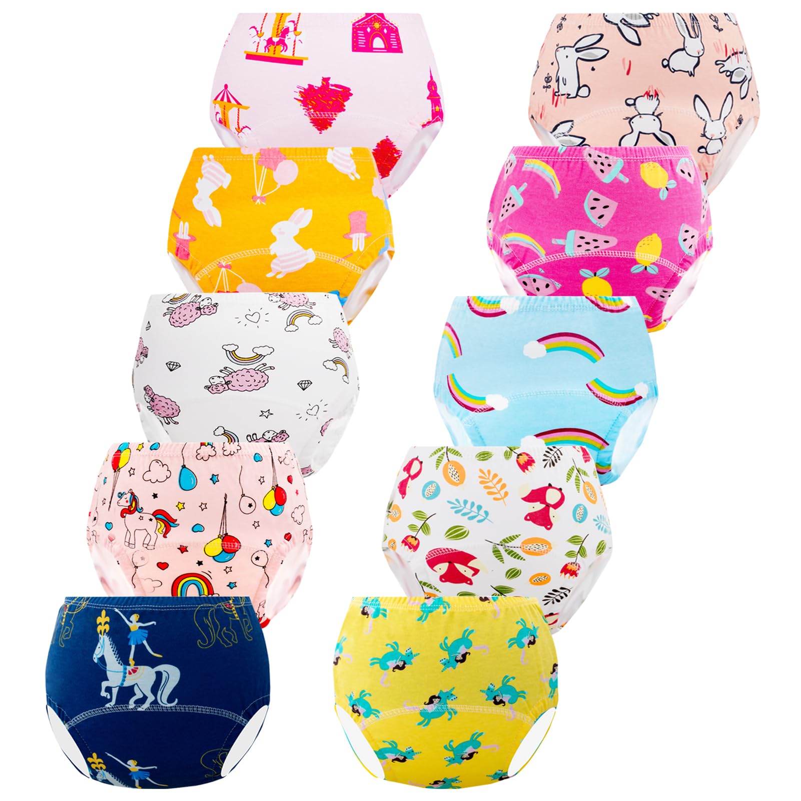 JackLoveBriefs Baby Potty Training Pants Boys Girls Training Underwear Reusable (10 Pack) — view 7