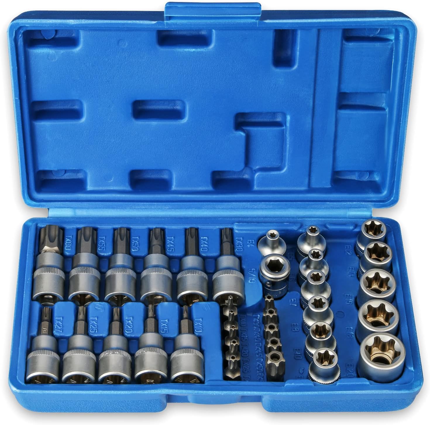 Torx Socket Set Hakkin 34Pcs Female E Torx Socket Set E4E20 CrV and