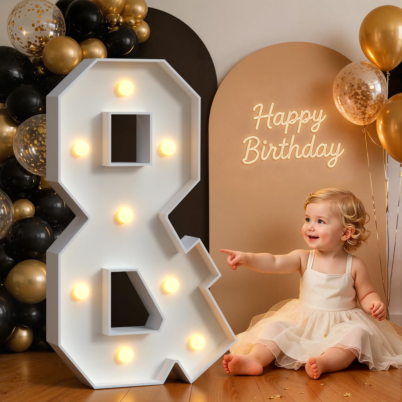 Photo 1 of Mixifox 3FT Marquee Numbers 26, Large Light Up Numbers for 26th Birthday Decorations Big DIY Mosaic Number 26 Birthday Party Backdrop for Women and Men Anniversary Decor Pre-Cut Foam Board Kit