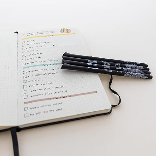 Miniatura 6 de BAZIC Skylar - Bolígrafo de punta fina de 0.016 in, tinta negra, notas de diario para escritura gráfica, oficina, escuela, 4 unidades, paquete de 4
