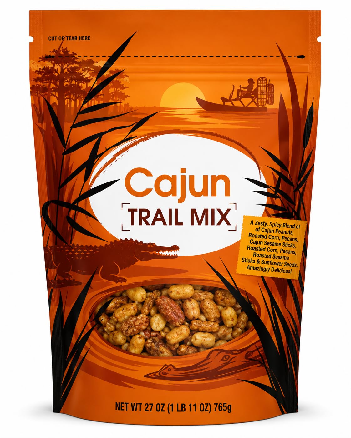 Cajun Trail Mix, 27 oz - Sweet and spicy blend of peanuts