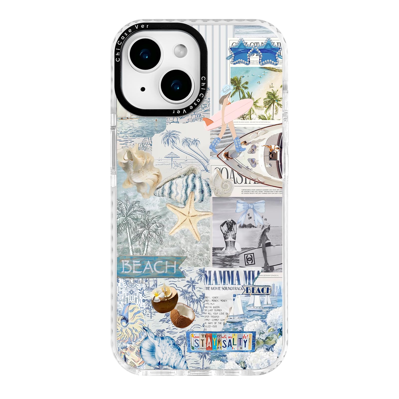 Coque iPhone 14/15 Plus MagSafe plage tropicale silicone - 8