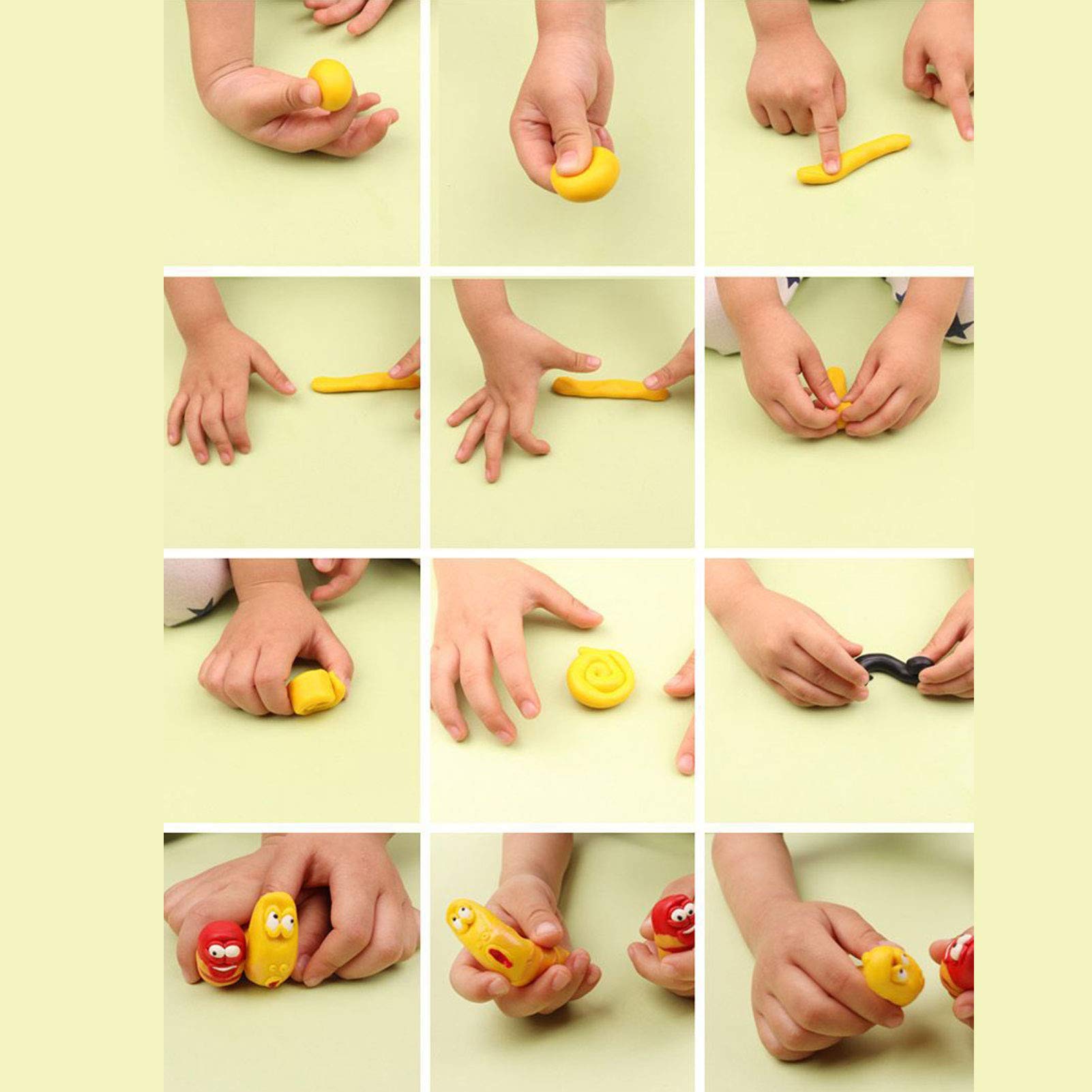 Pâte Polymère - 24/32/60 Couleurs Safe Et Non Toxique Pâte Polymère, DIY Pâte Polymère Craft Kit avec Outils Et Accessoires, Meilleur Cadeau pour Les Enfants (60 Couleurs)