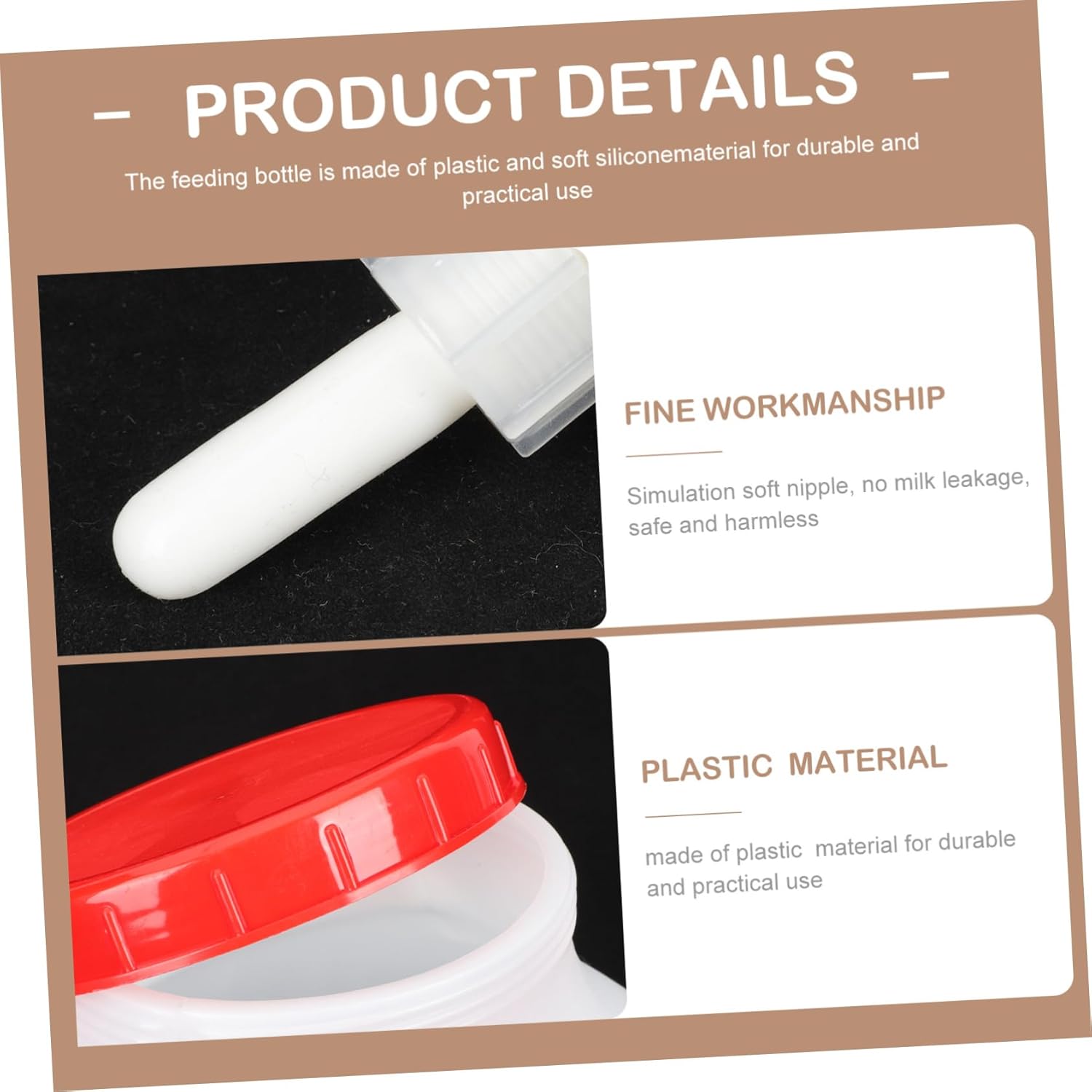 1set Lamb Milk Feeder Bottle Silicone Nipples Automatic Nursing Bucket for Livestock Feeding for Piglets and Lambs Easy to Use and Clean