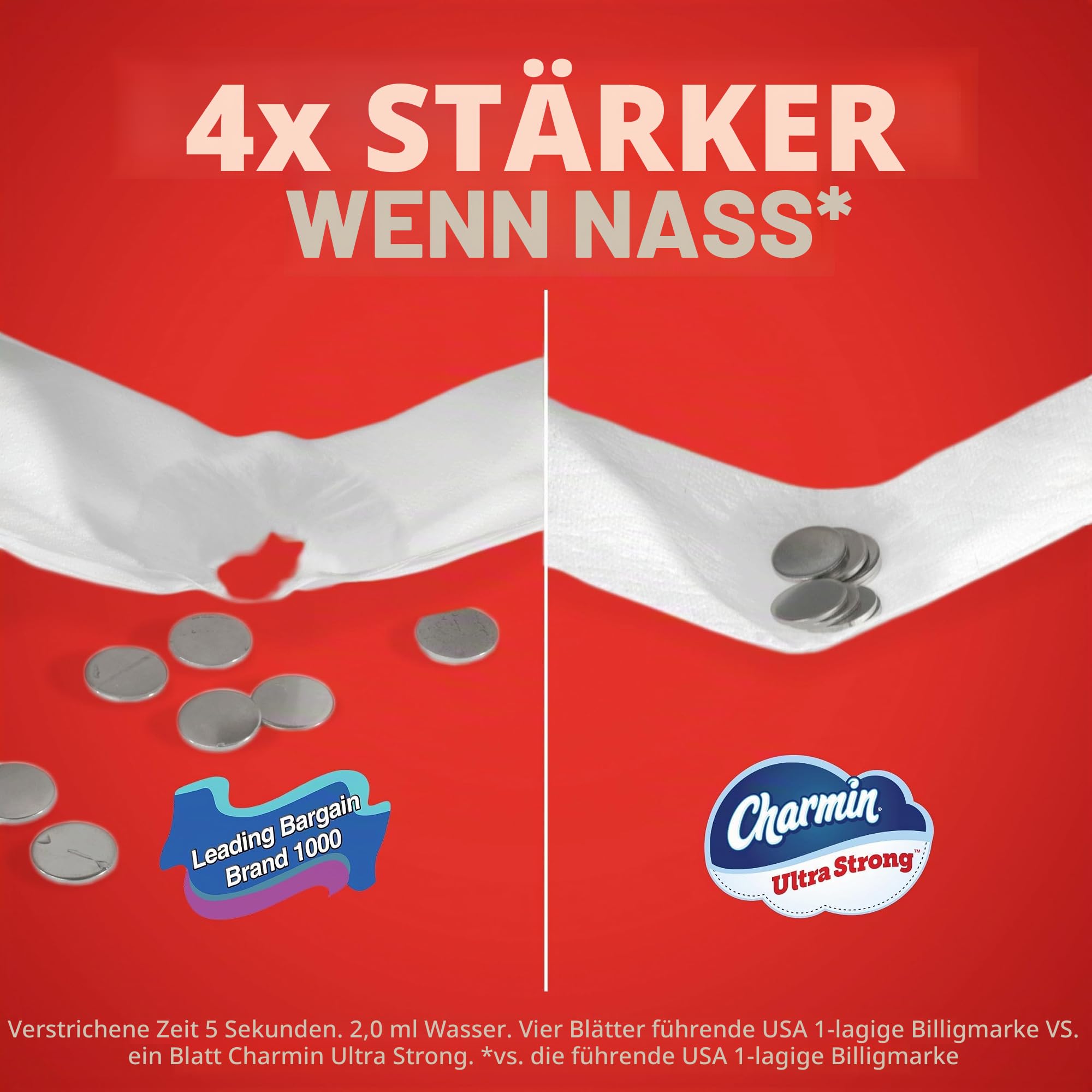 Charmin Toilettenpapier, ultrastark, 6 Megarollen, 220 Blatt pro Rolle
