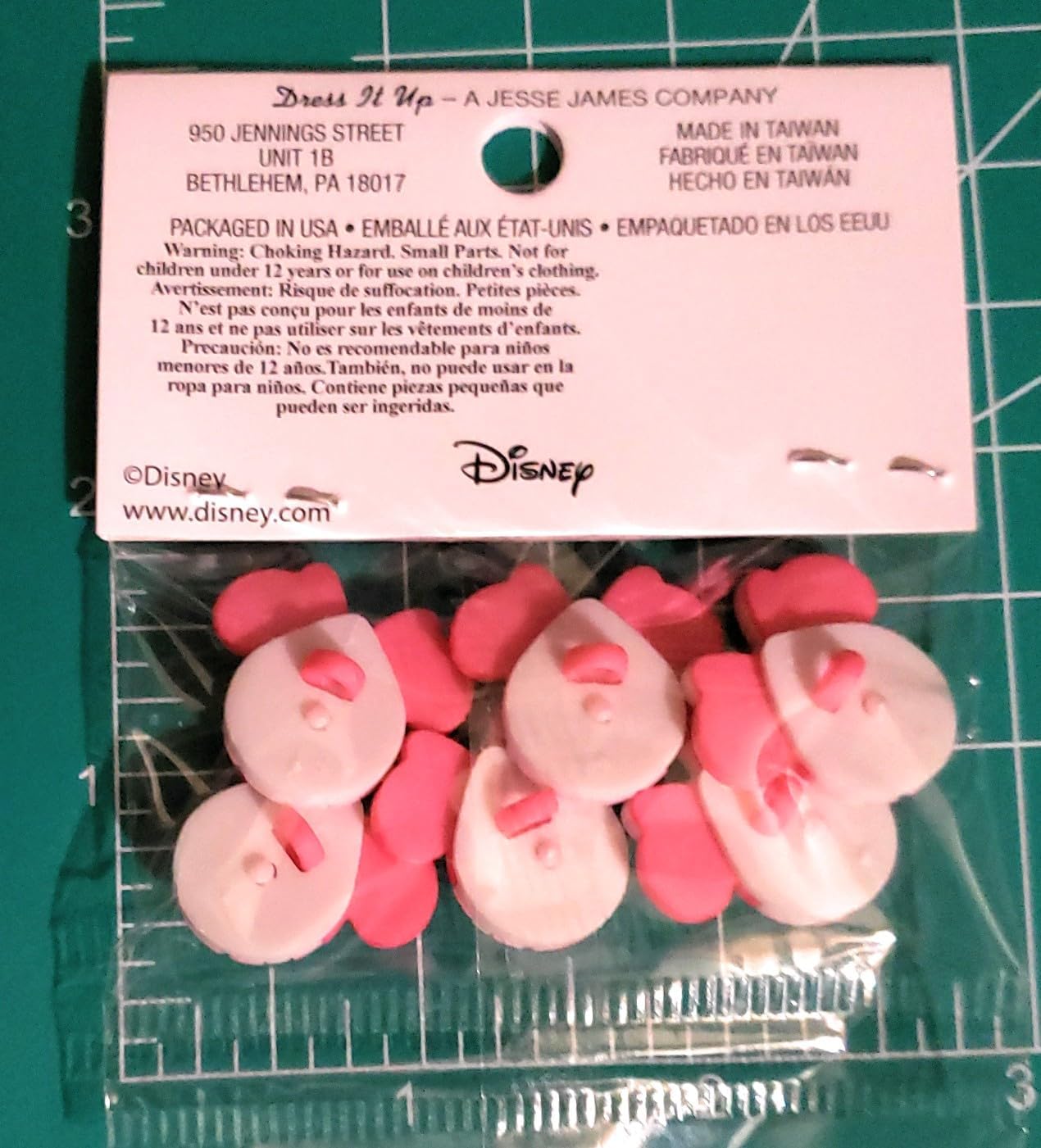 Disney Baby Minnie Buttons by Dress it Up Buttons and Embellishments - 6 Piece