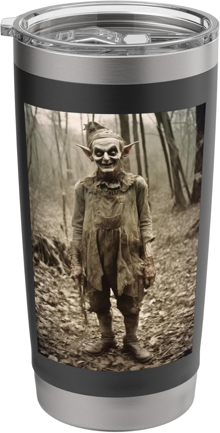 Dark Fantasy Gothic Witch Elf Troll Vintage Photo Stainless Steel Insulated Tumbler