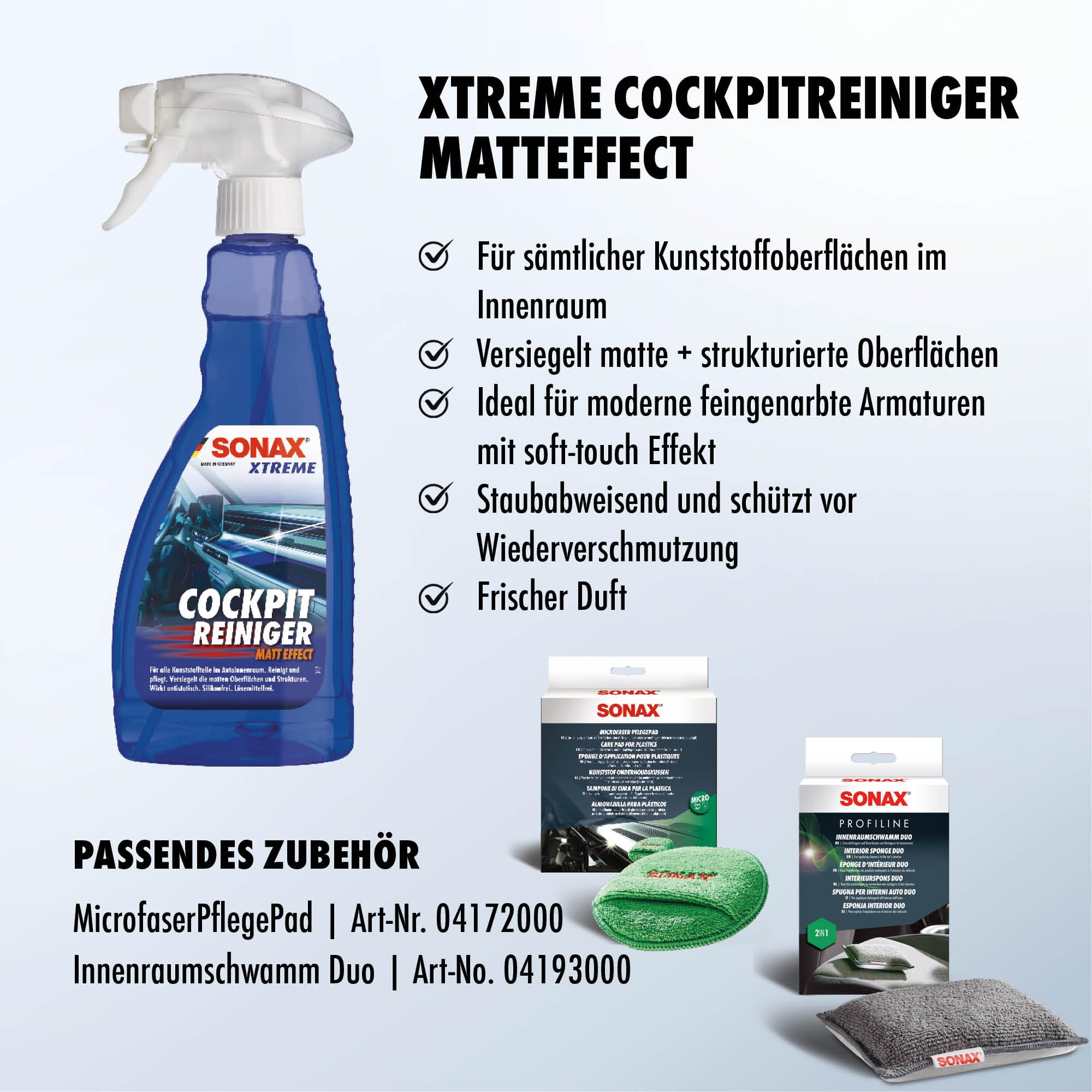 SONAX InnenraumPflegeset | Zur kompletten Reinigung und Pflege des Fahrzeuginnenraums.