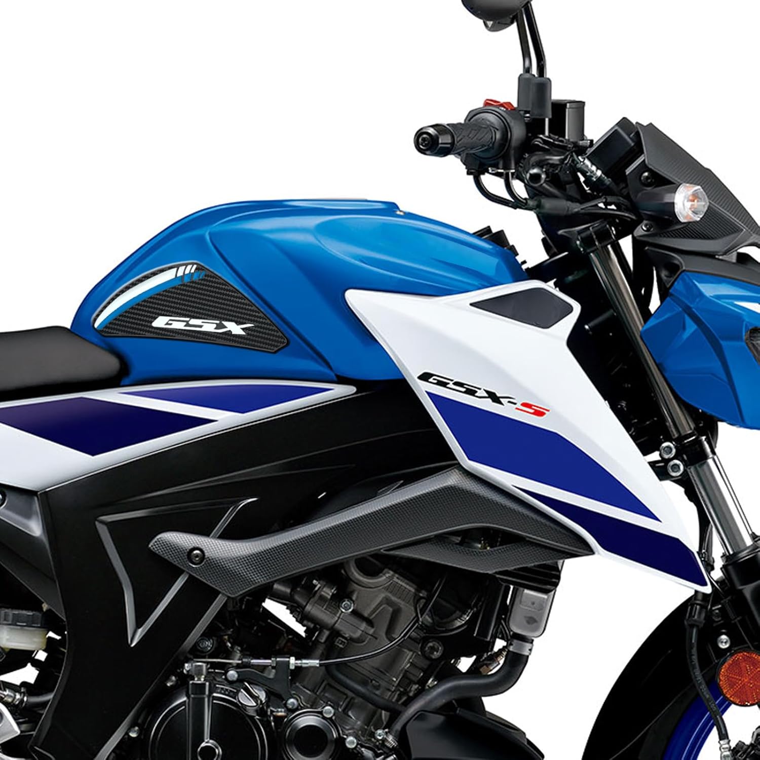 For GSX-R125 GSX-S125 GSX-S150 GSX-R150 2025 Motorcycle modified carbon fiber fuel tank side protection sticker, fuel tank knee anti-slip sticker gsx-r125 s125 2017-2026 motorcycle accessory