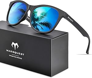 [MARSQUEST] サングラス メンズ 偏光サングラス 運転用 ウェリントン型 UV400 紫外線カット バイク用サングラス 抗衝撃 スポーツ ドライブ ランニング 釣り 登山 おしゃれ ファッション ユニセックス momentumシリーズ